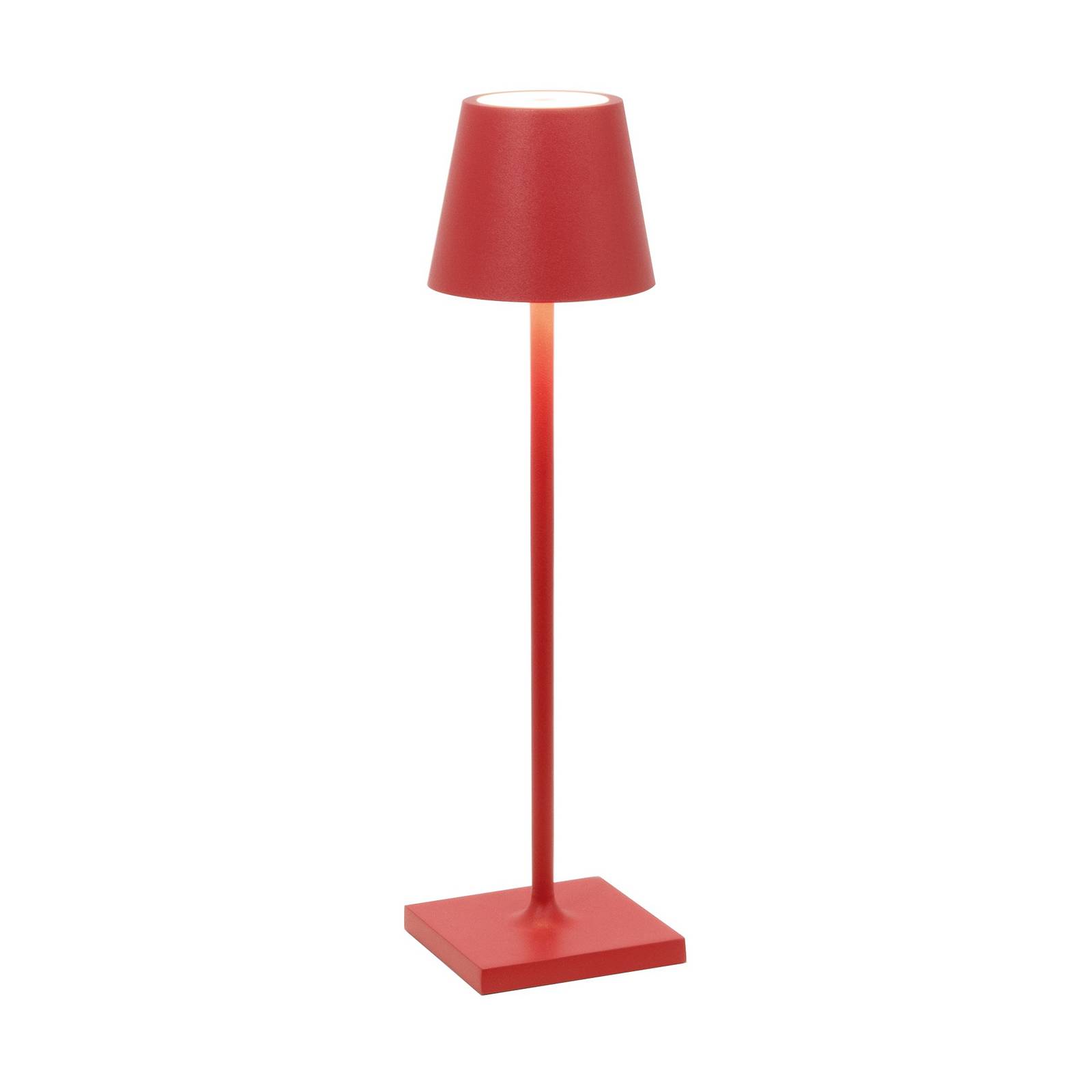 Zafferano Poldina micro Akkulampe IP65 rot