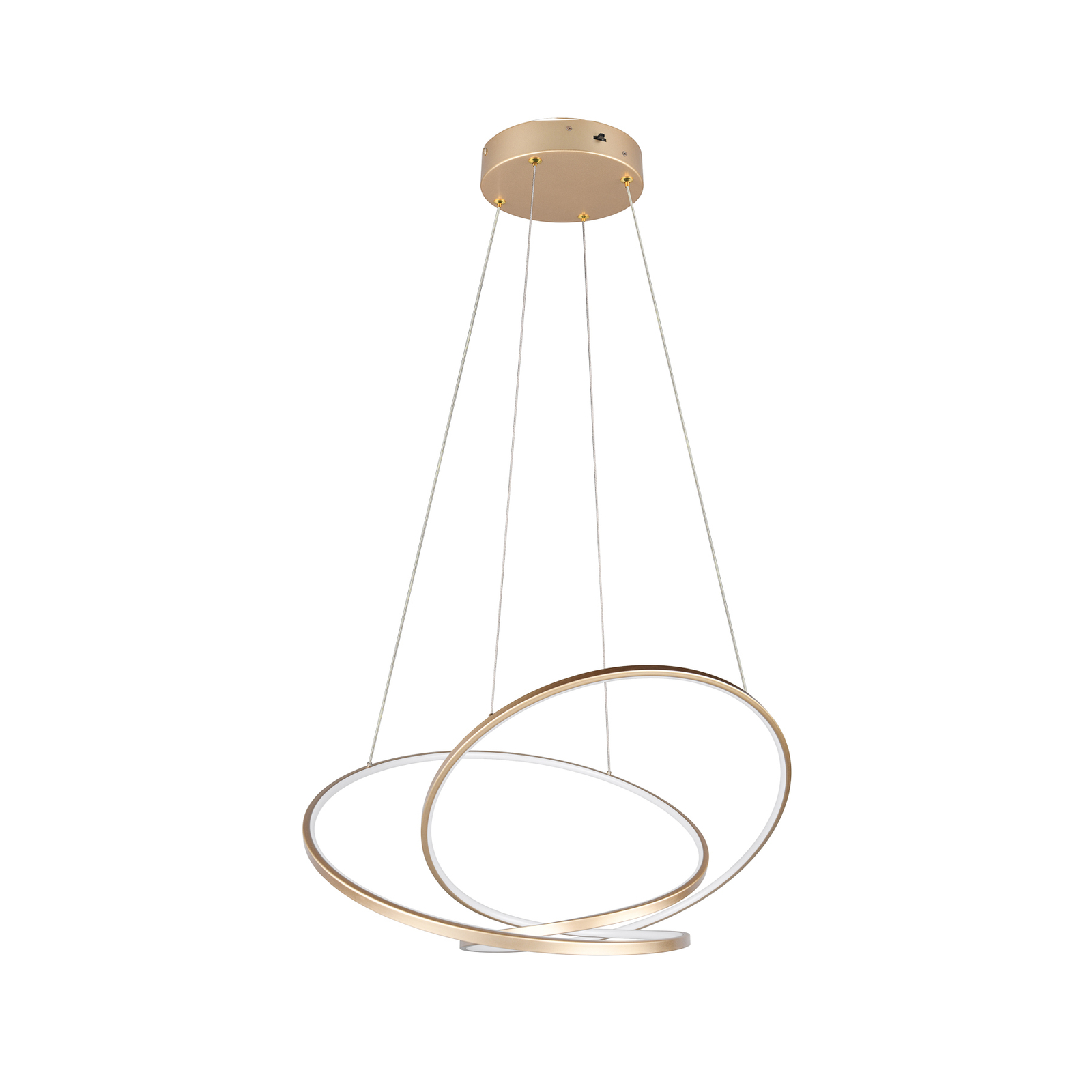 LED pendant light Darvin length 84 cm, gold-coloured, metal, CCT