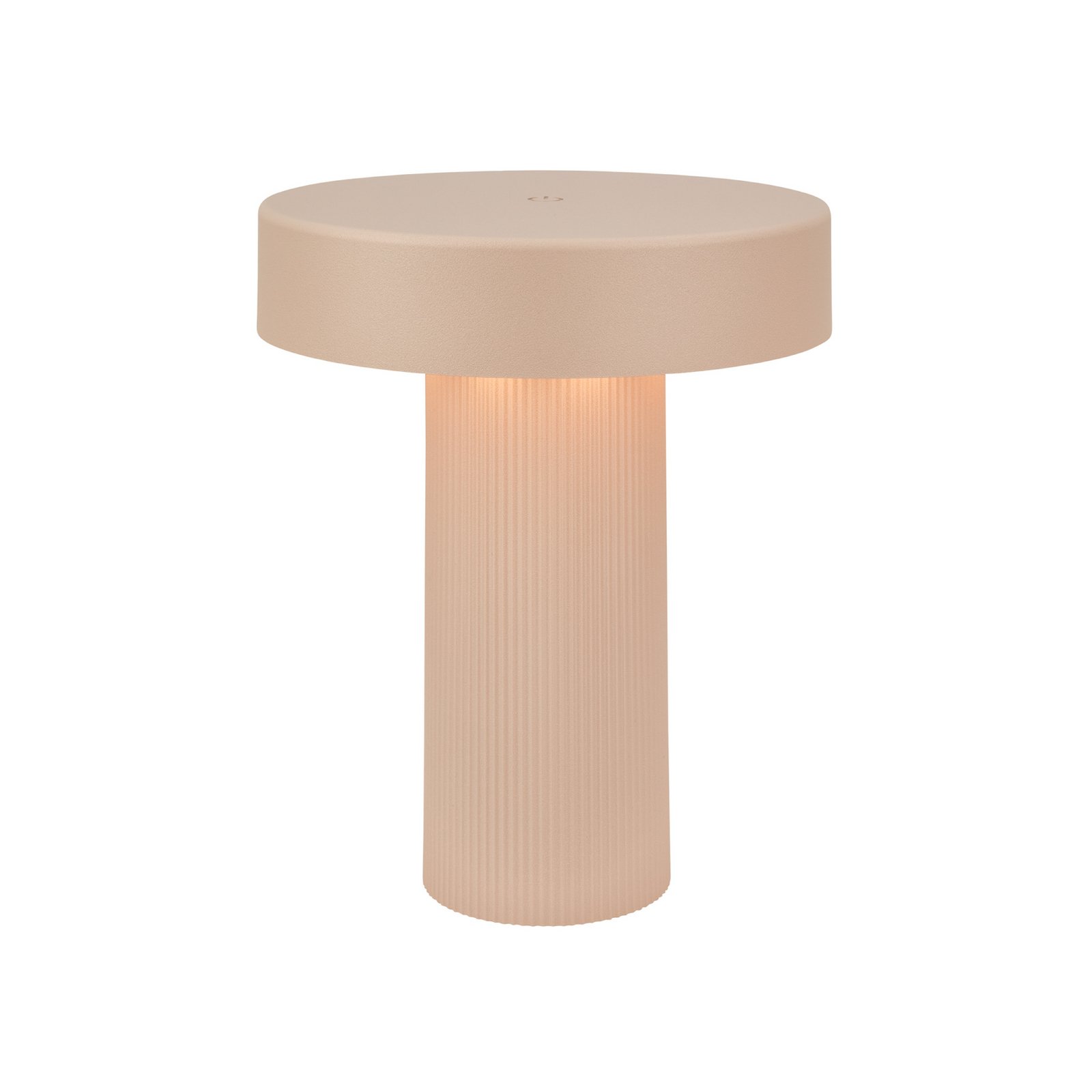 Bito LED rechargeable table lamp, beige/beige, height 20 cm, IP44