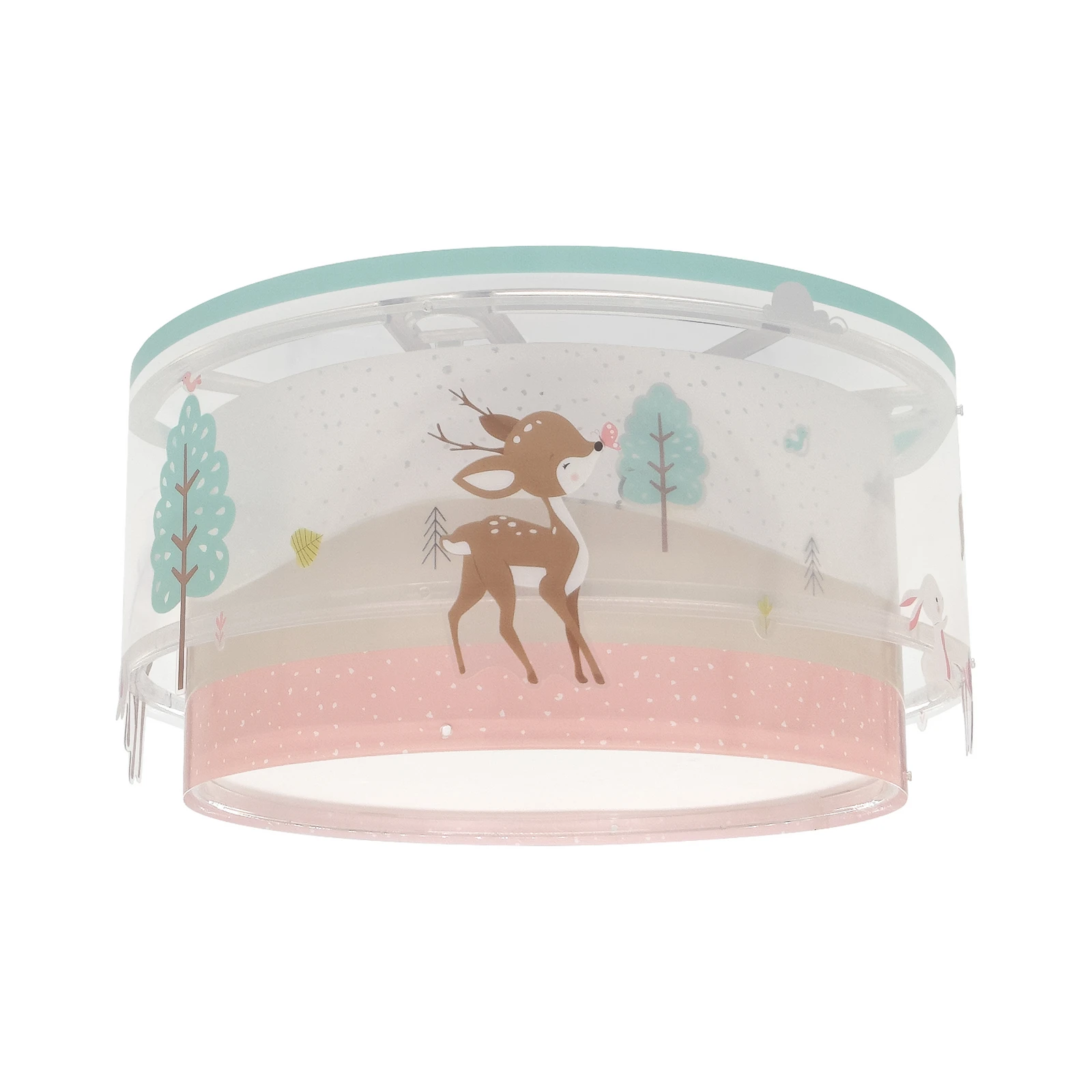 Detské stropné svietidlo Dalber LOVING DEER, biele/farebné