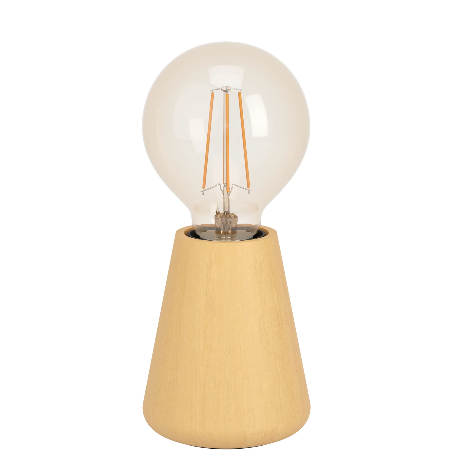 Stolná lampa Asby, svetlé drevo, výška 10 cm, drevo