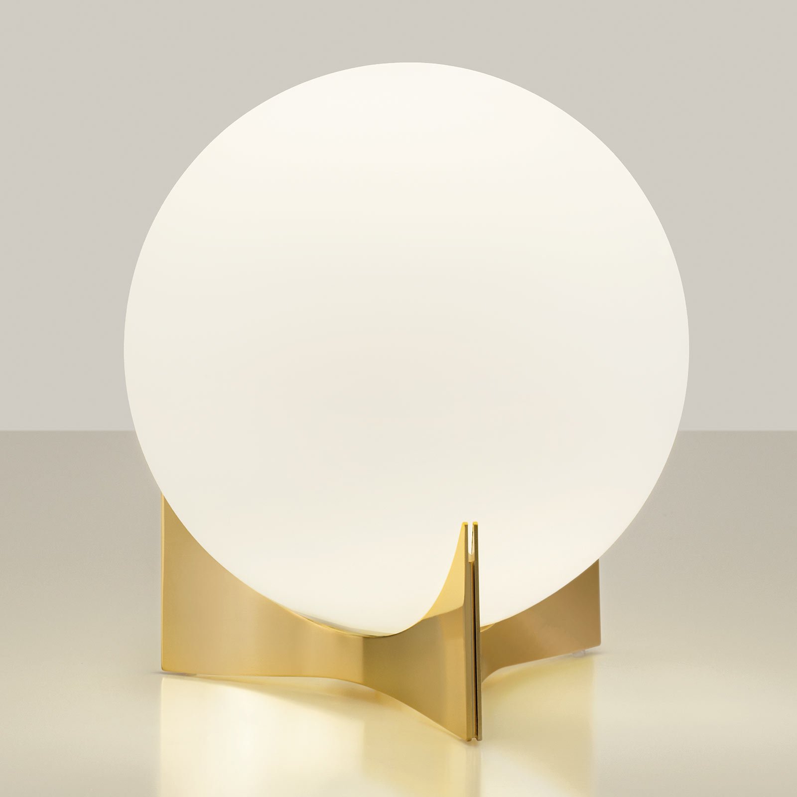 "Terzani Oscar" stiklinė stalinė lempa, aukso spalvos