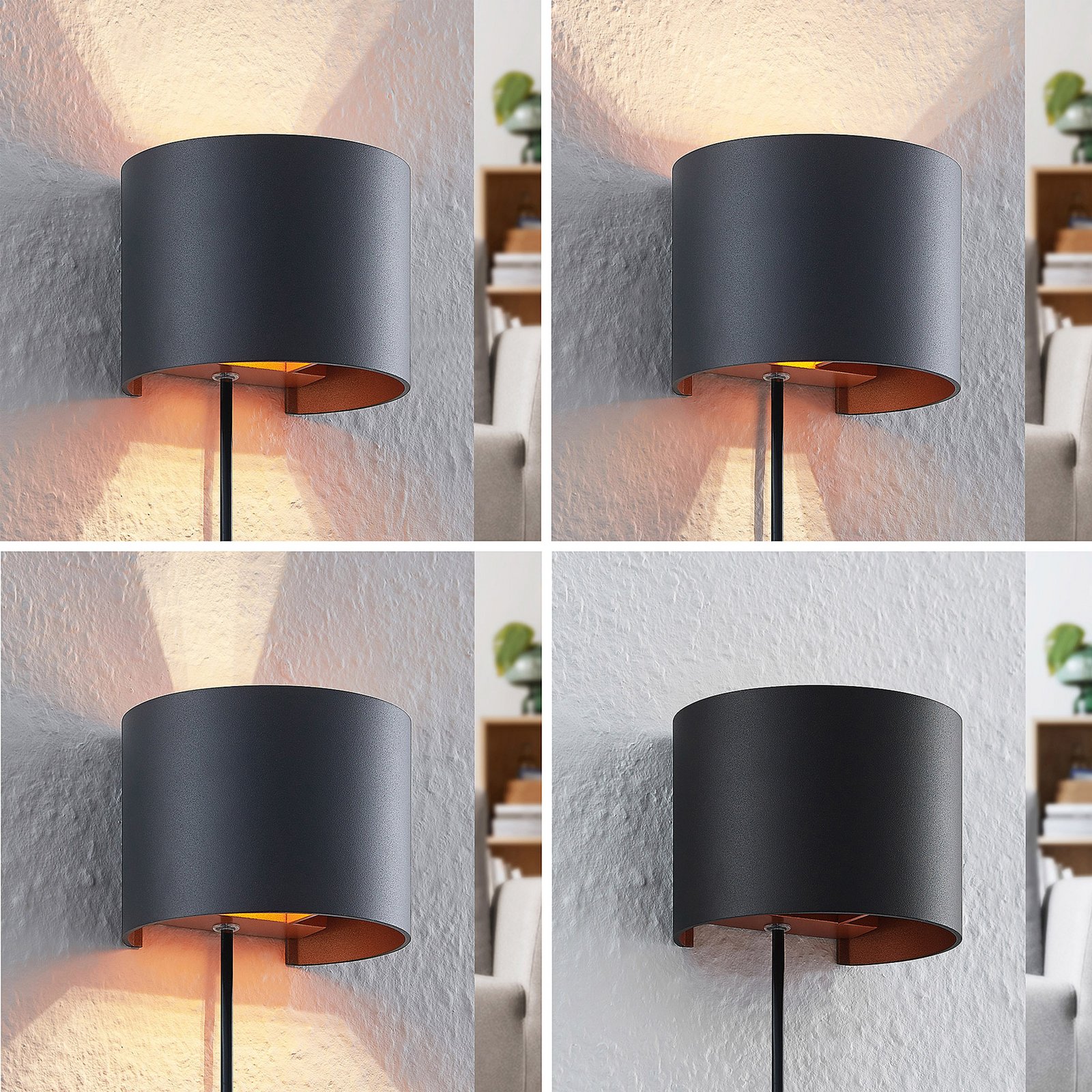 Zuzana Lampa Ścienna Round Black - Arcchio