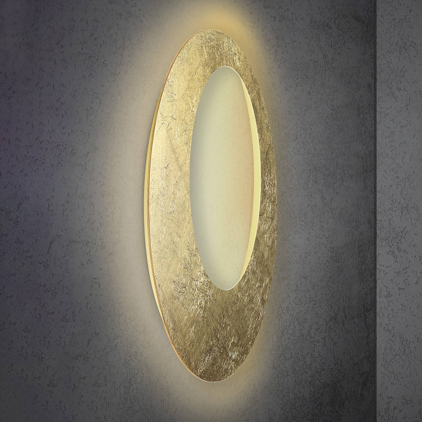 Escale Blade Open applique murale LED feuille d’or Ø 95cm