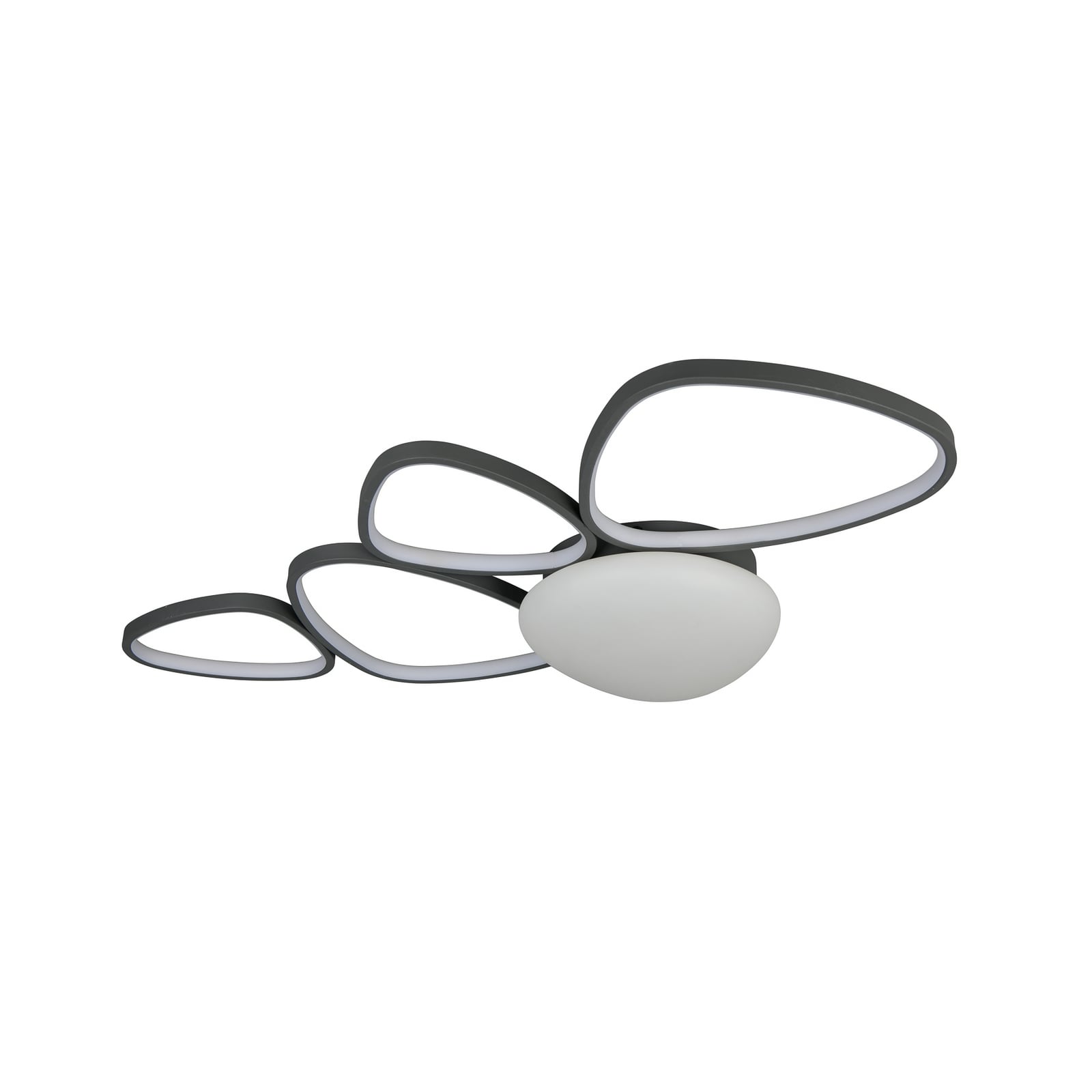 LED plafondlamp Amelio, zwart, 102 cm, CCT, afstandsbediening