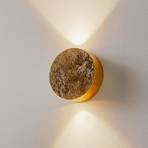 Złotawy, lśniący kinkiet LED Sunny