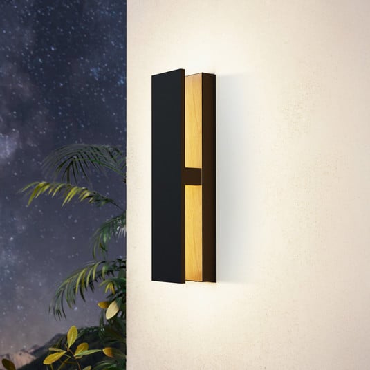 LED-Außenwandleuchte Costorio, indirekt, schwarz