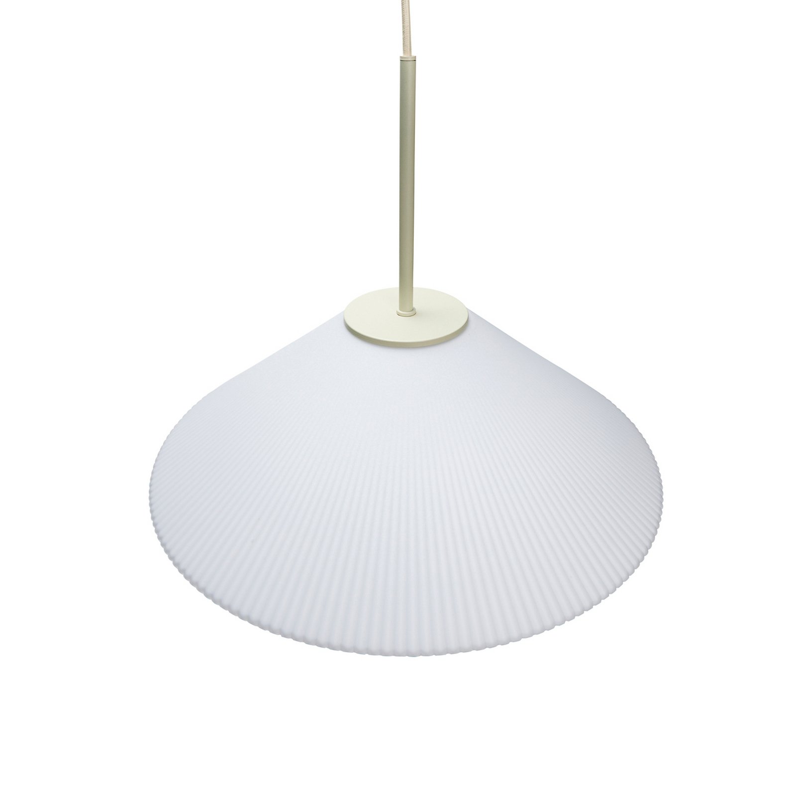 HÜBSCH Suspension Solid, blanc, sable, verre, fer, E27