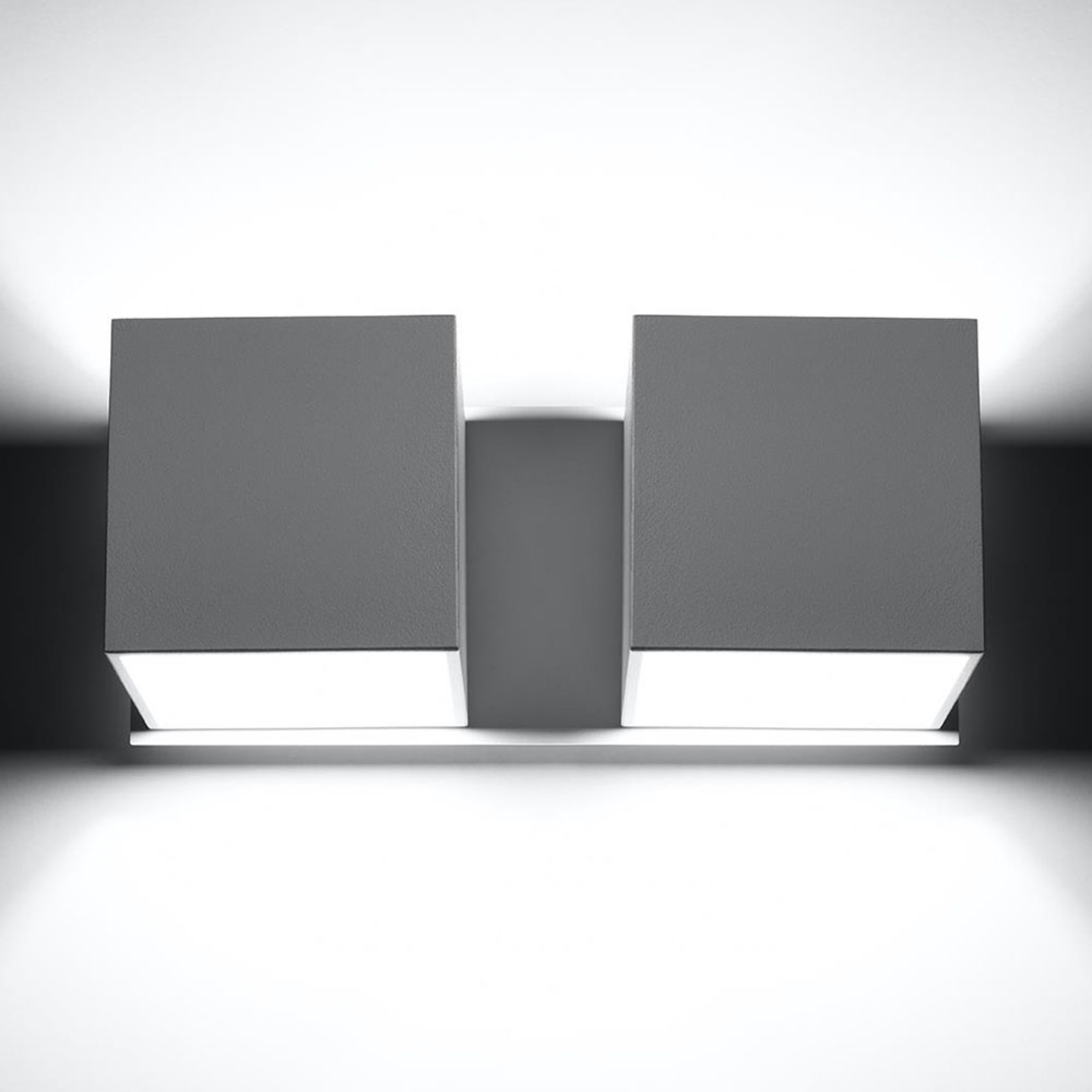 Wandlamp Ara 2 up/down van aluminium 2-lamps wit