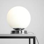 Ball table lamp, chrome frame