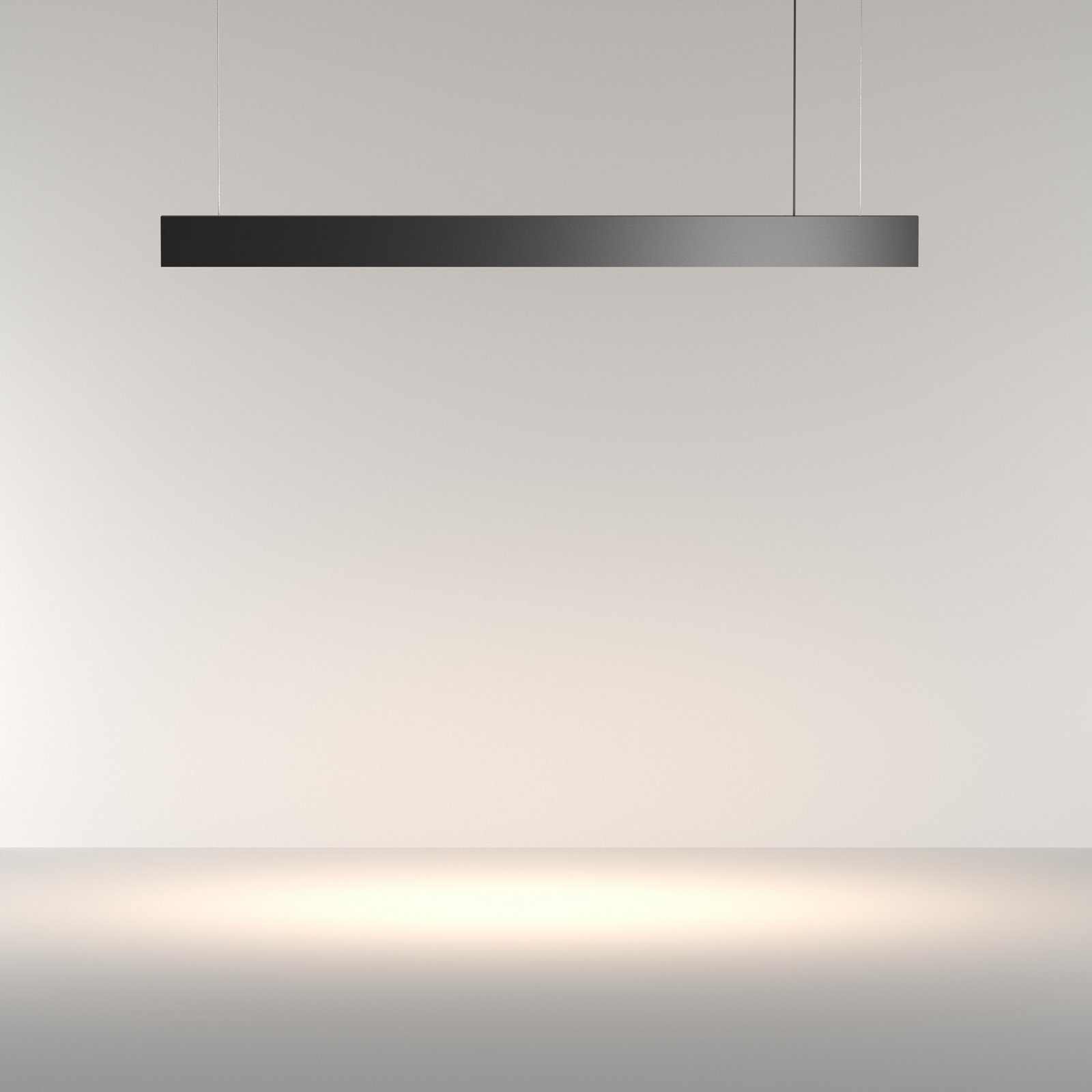 Lampă suspendată LED Maytoni Basis, negru, CCT, lungime 112,5 cm