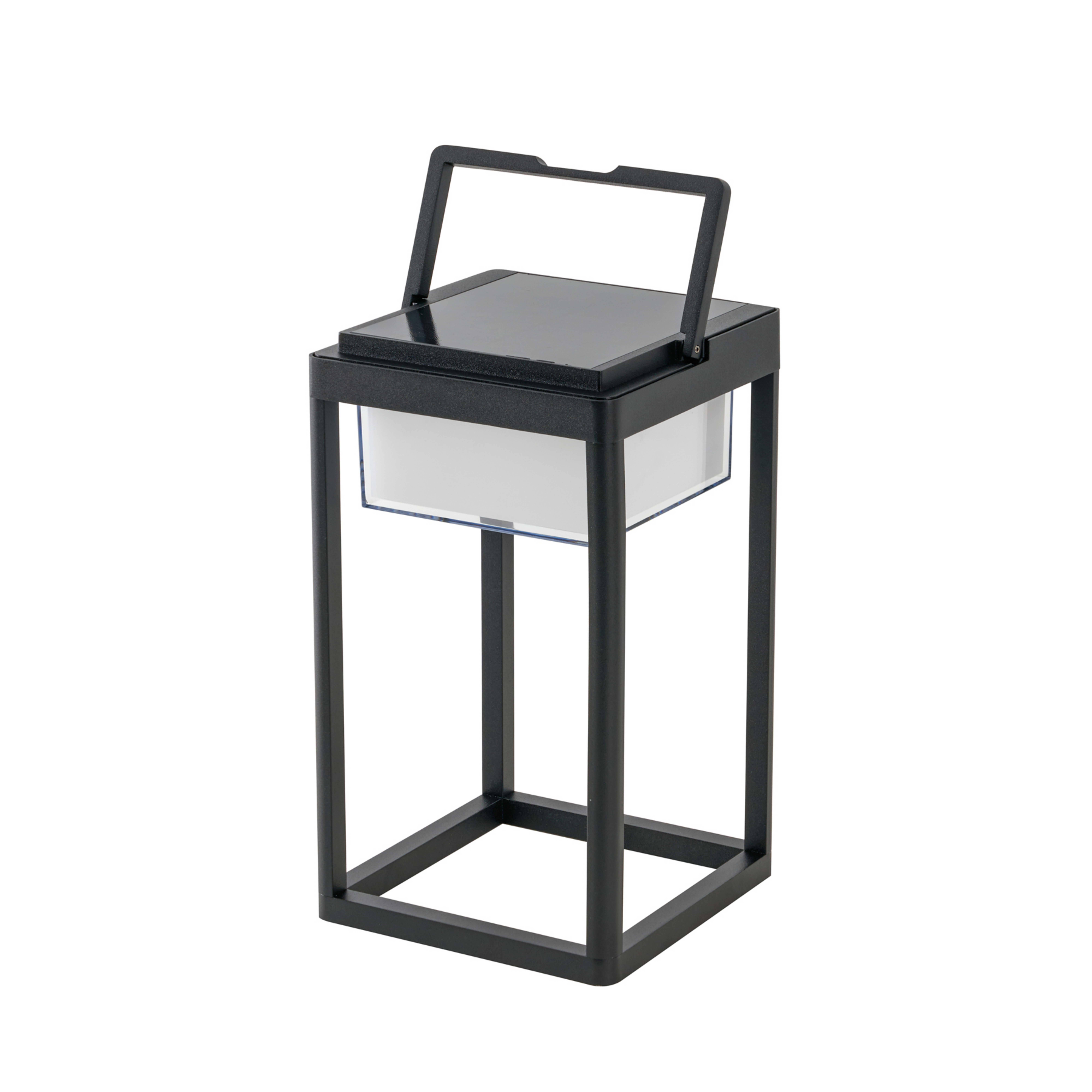 Tilena Square Cellule solaire Lampe de Table Noir - Lucande