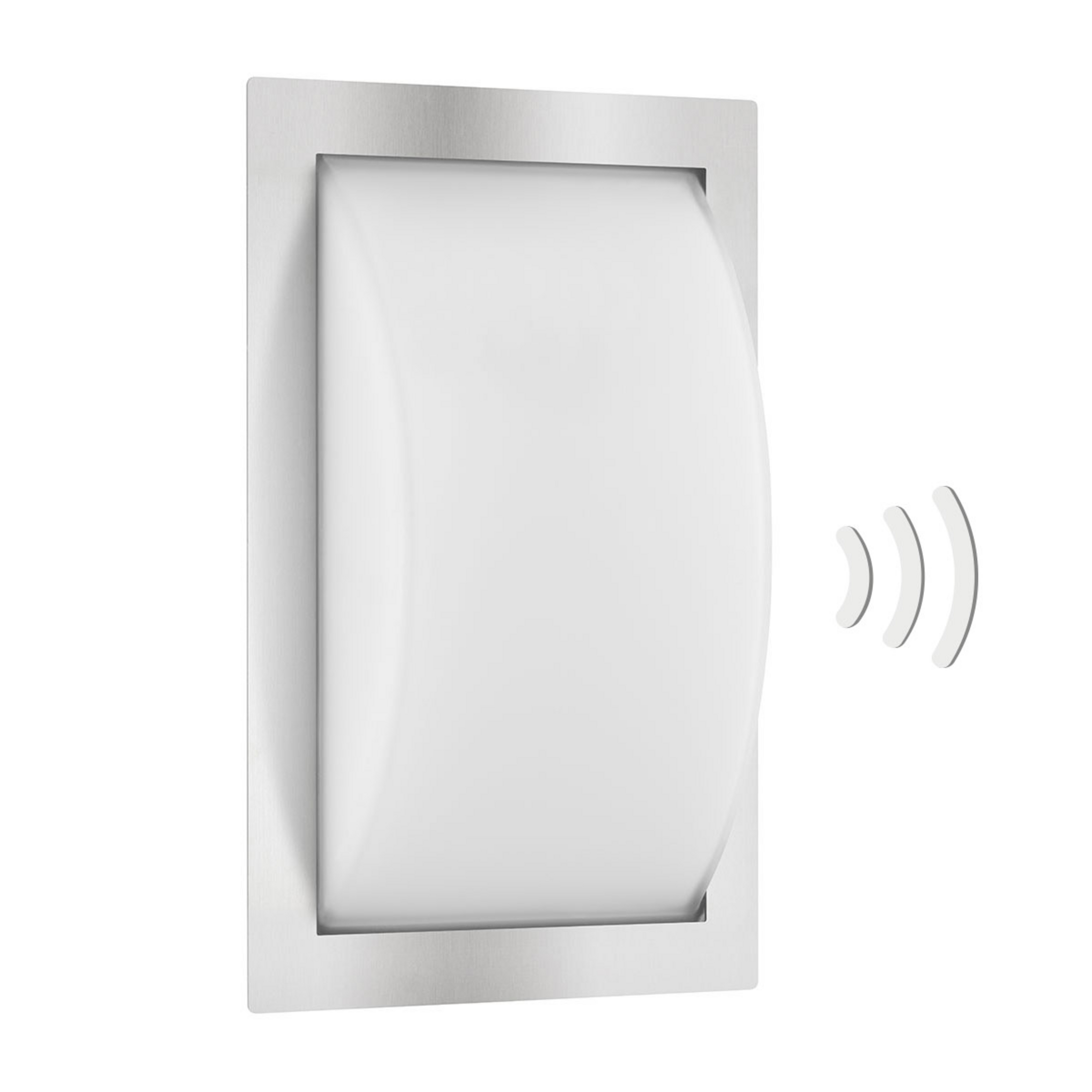 LED āra sienas lampa Ivett, nerūsējošais tērauds, sensors