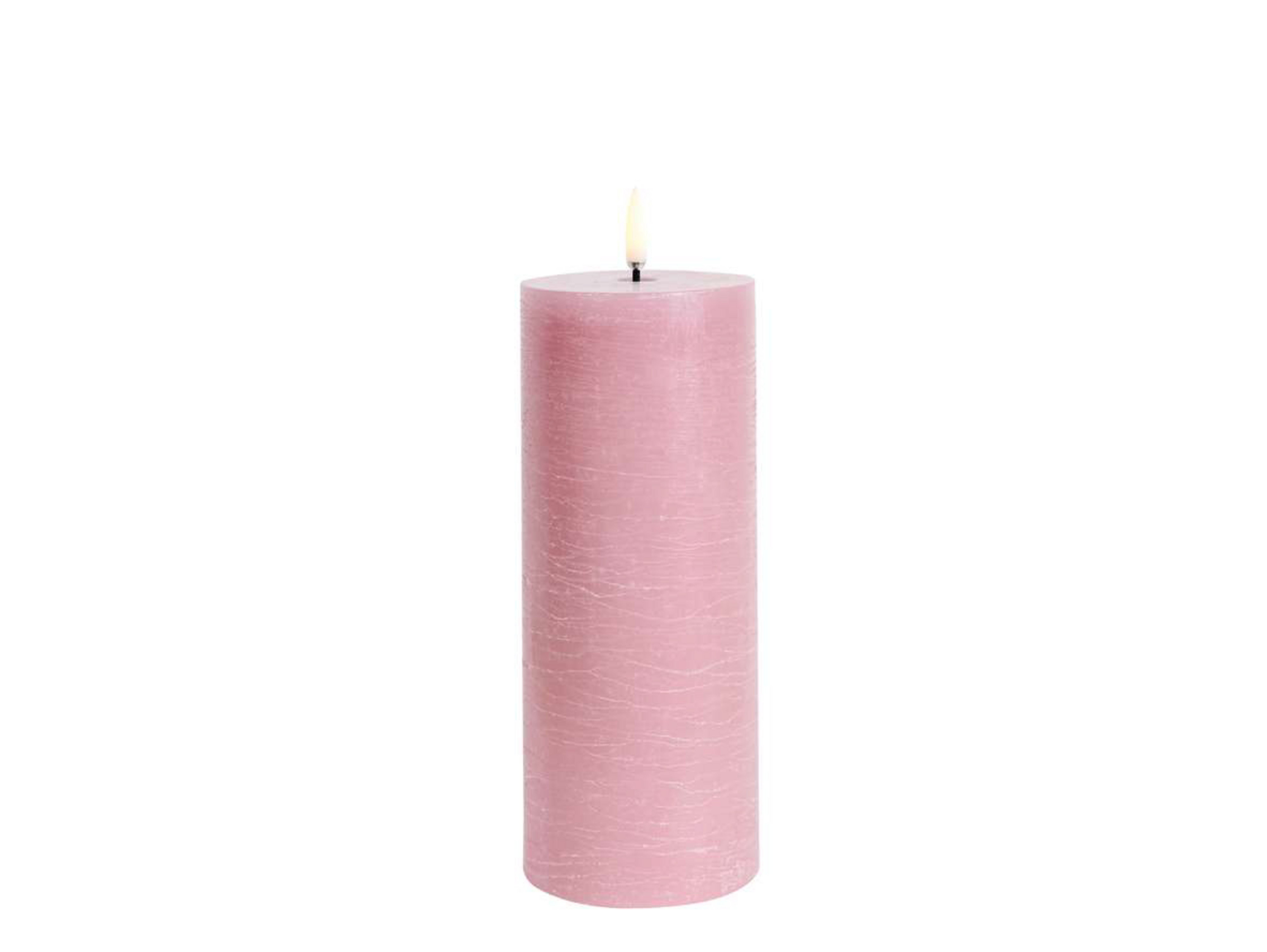 Pillar Candle LED 7,8x20,3 cm Rustic Dusty Rose - Uyuni Lighting