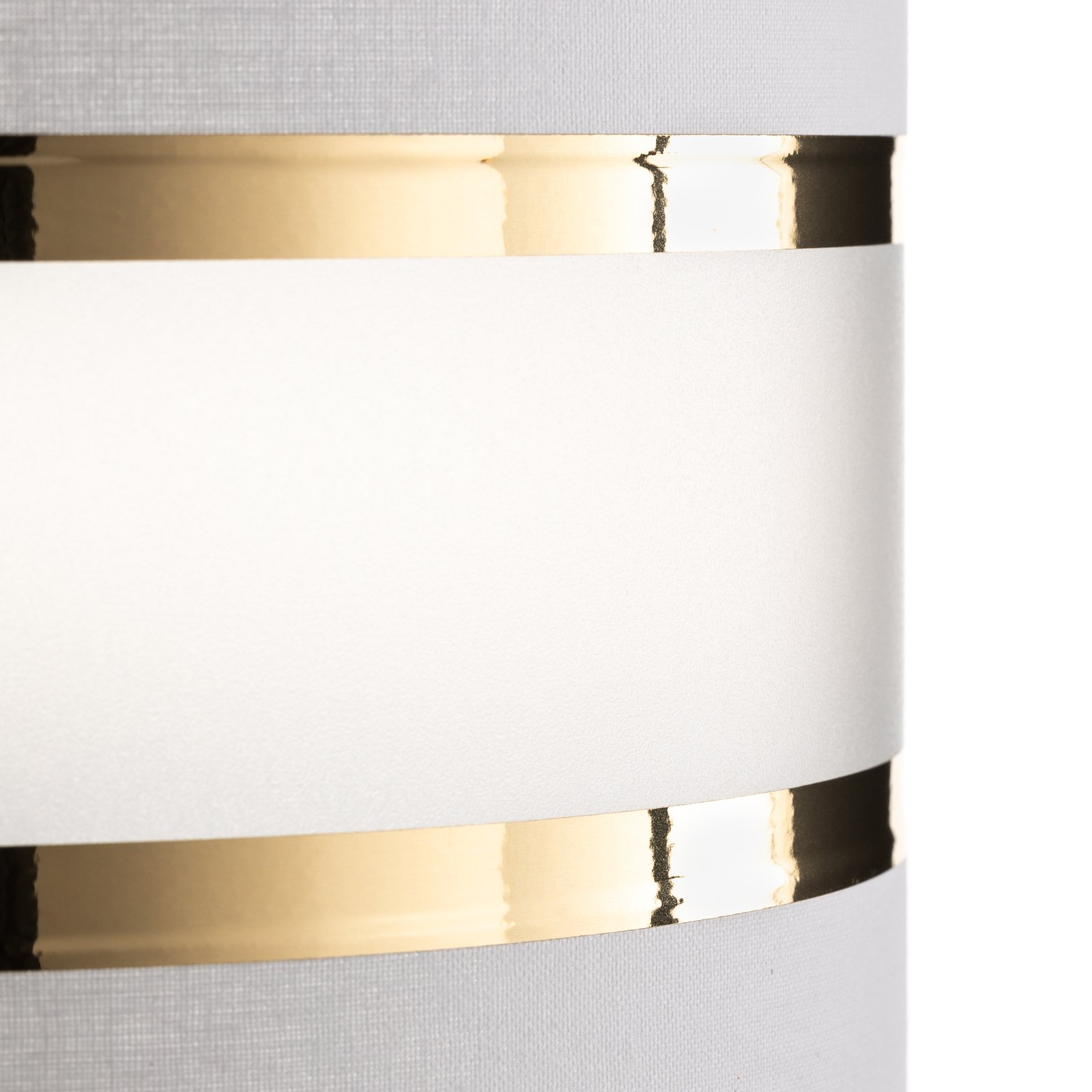 Helen bordlampe med hvid-guld tekstilskærm