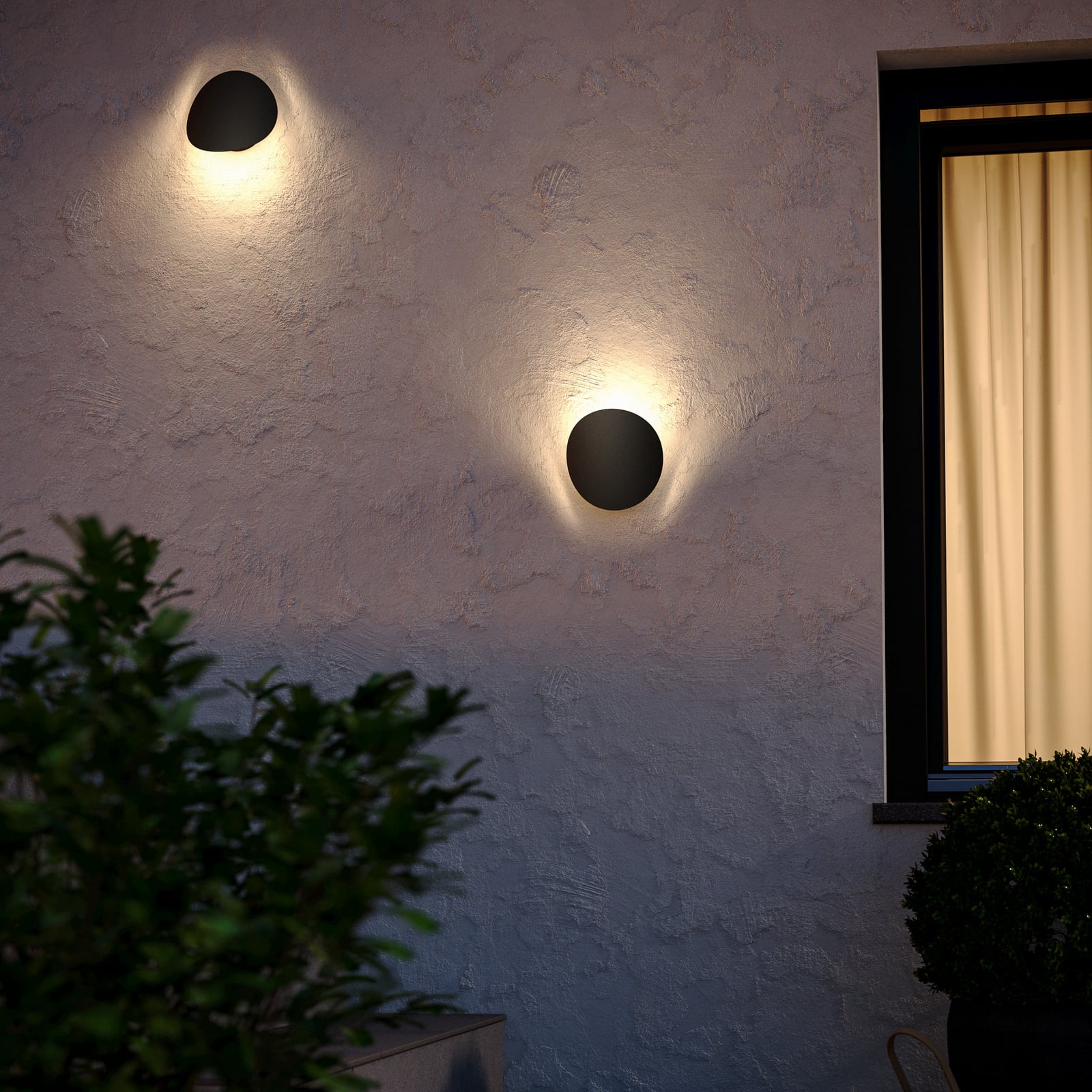 Briale LED vanjska zidna svjetiljka, crna, visina 20 cm, metalna, CCT