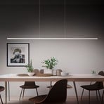 Quitani Margita LED-es függőlámpa, 148 cm hosszú, ezüst színű