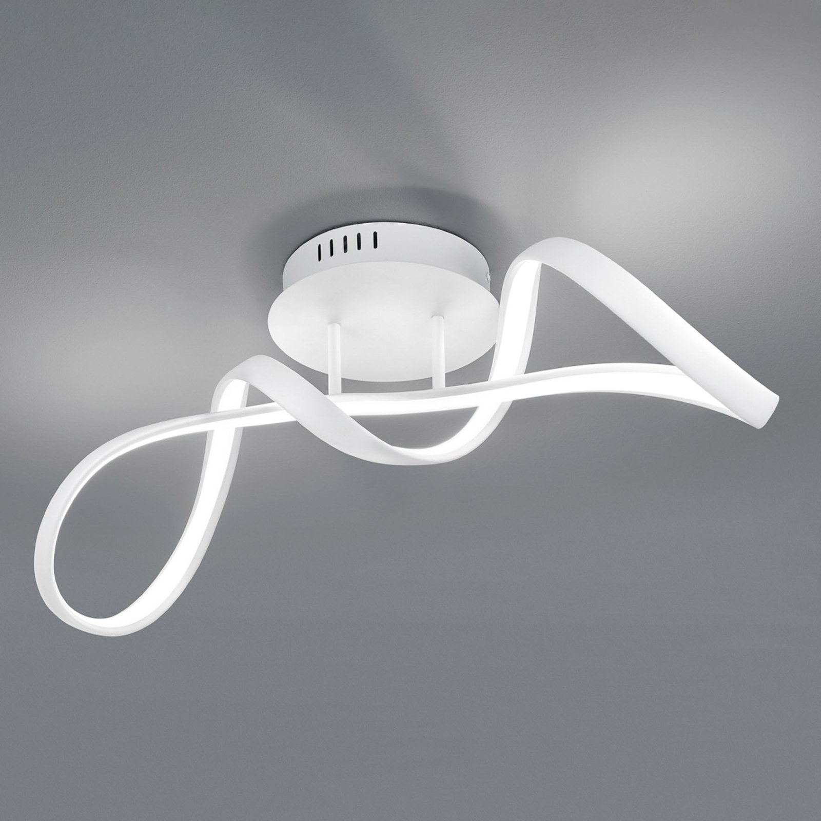 Plafoniera LED Perugia con switch-dimmer, bianco