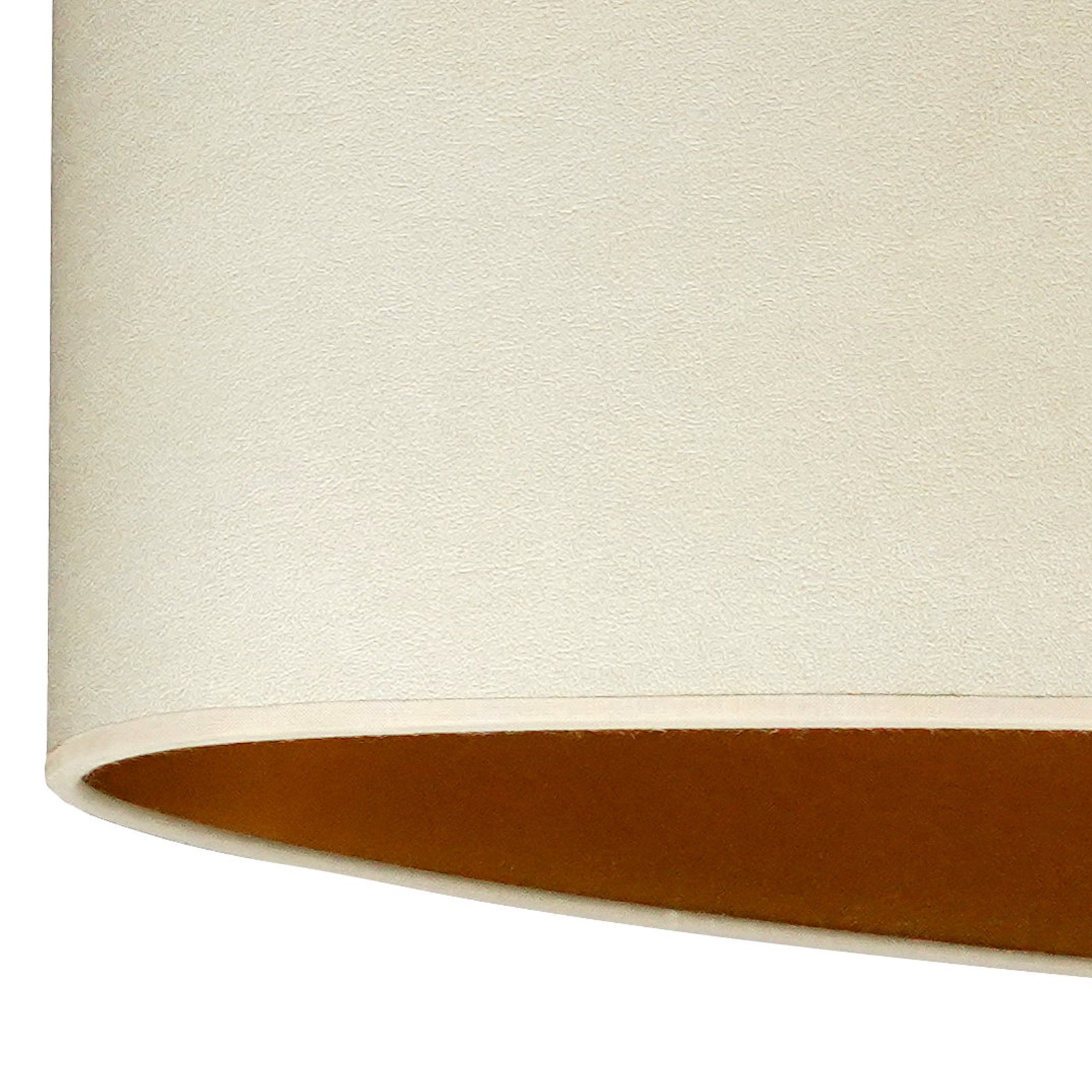 Envostar hængelampe Idun lys beige, vegansk imiteret læder, 80 cm