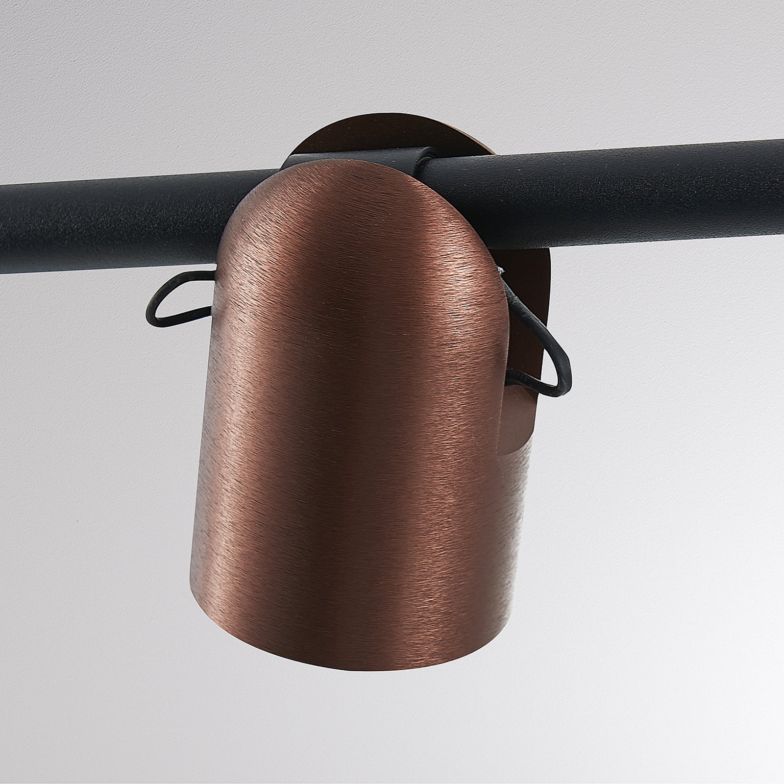 Molto Luce Suspension Nuun PD, noir/marron café, 4 lampes