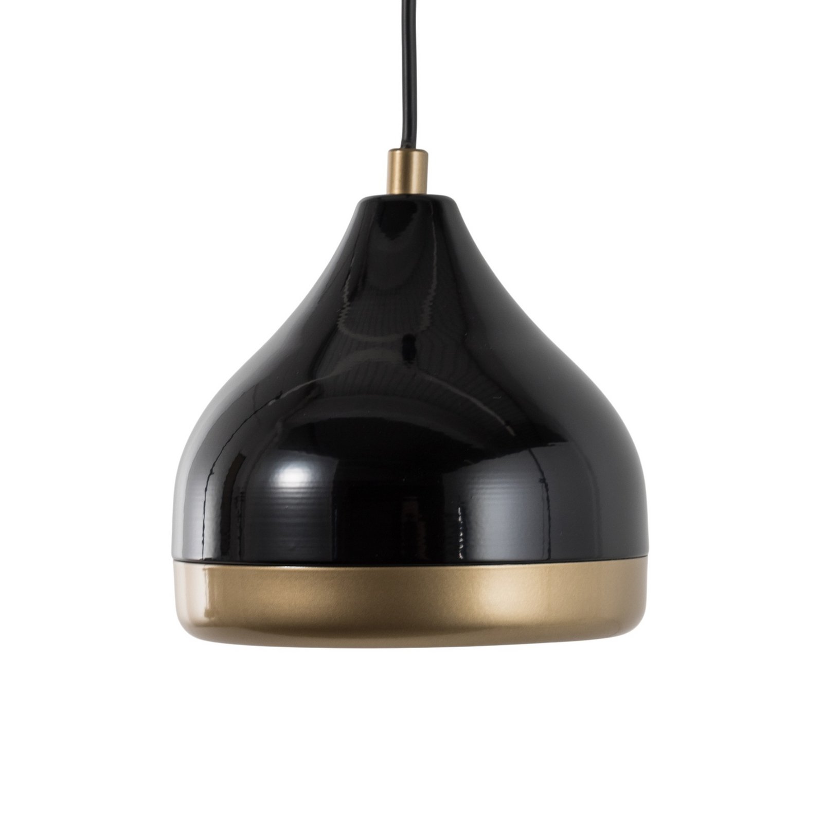 Hanglamp Yildo, 1-lamp, zwart/goud, metaal, Ø 17 cm Hanglamp Yildo, 1-lamp, zwart/goud, metaal, Ø 17 cm