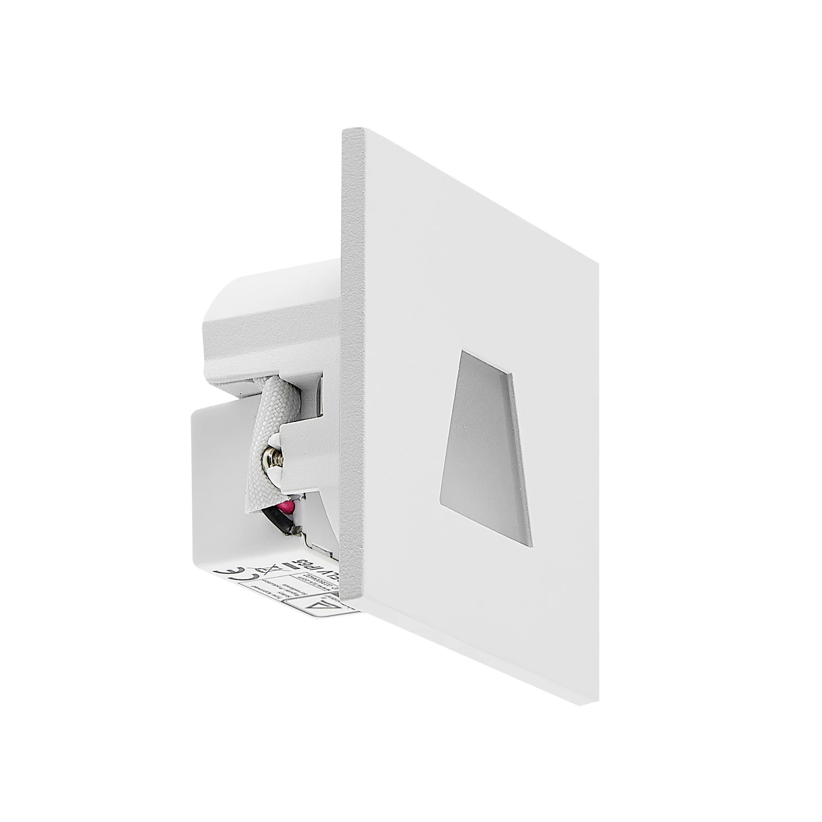 Molto Luce LED innbyggingslampe Wall 68R IP44 SQ, hvit, aluminium, CCT