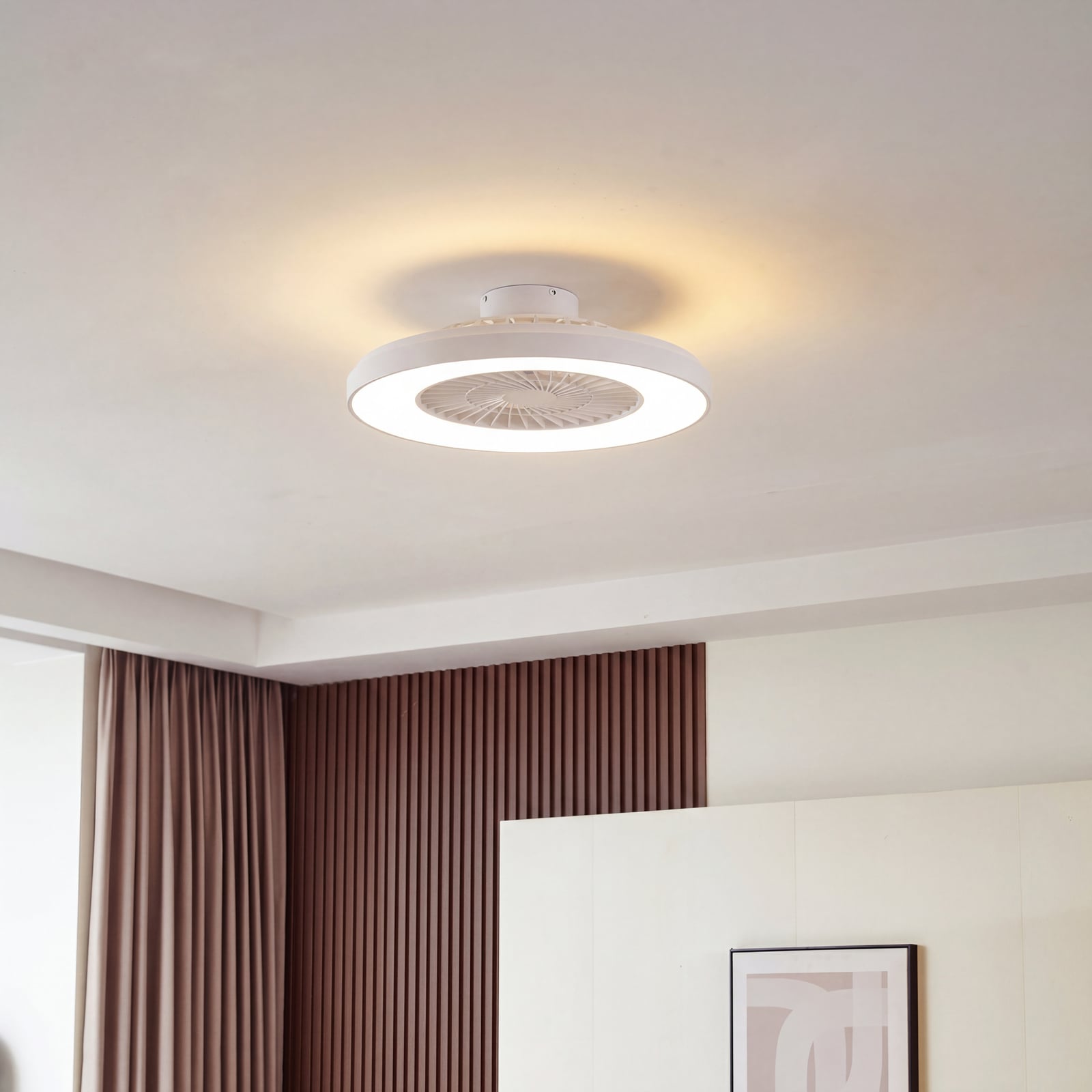Ventilateur de plafond LED Lindby Teleo, Ø 58 cm, blanc, courant continu, Tuya Ventilateur de plafond LED Lindby Teleo, Ø 58 cm, blanc, courant continu, Tuya