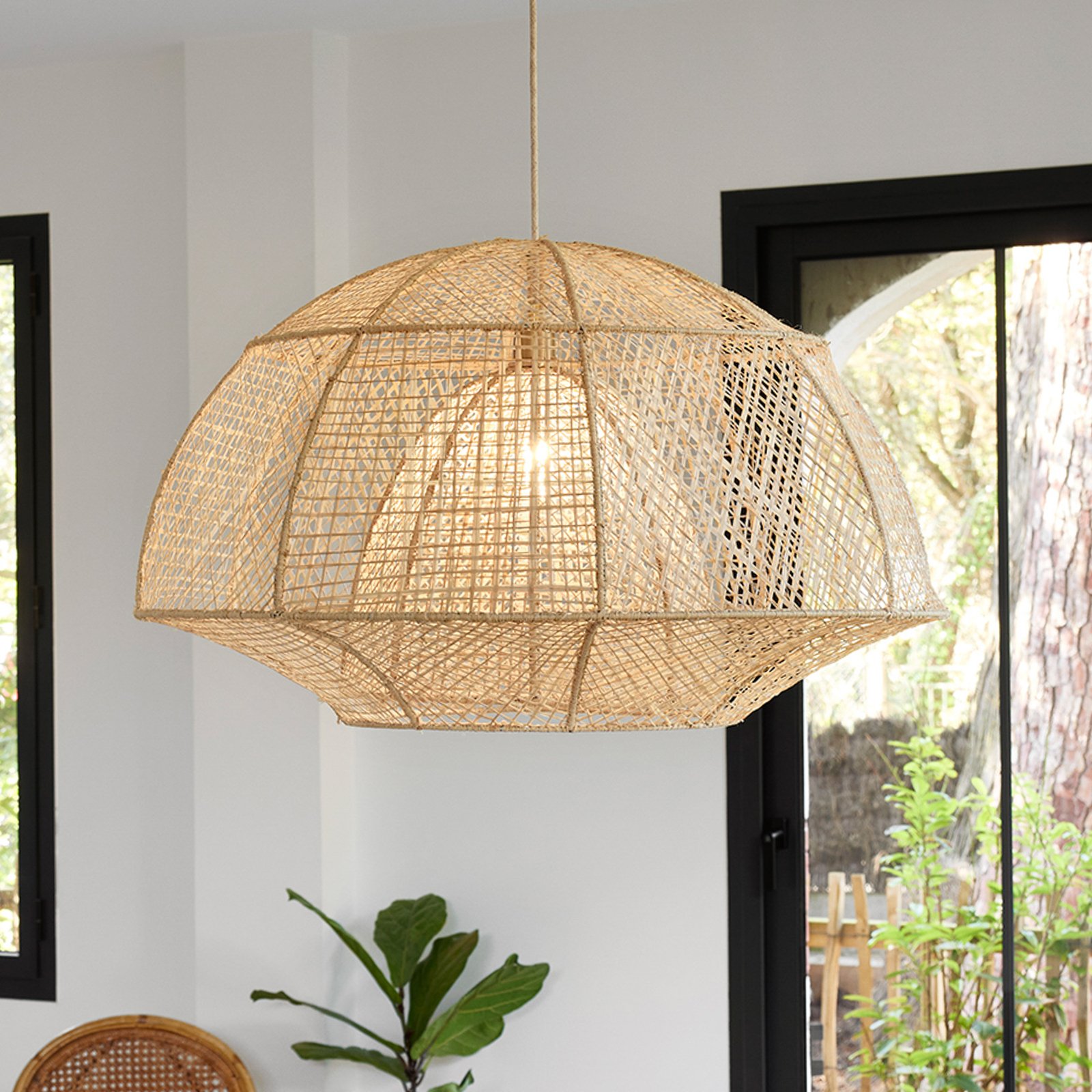 Odyssée Hängeleuchte, Palmfaser, Ø 78cm - MARKET SET Odyssée Hängeleuchte, Palmfaser, Ø 78cm - MARKET SET