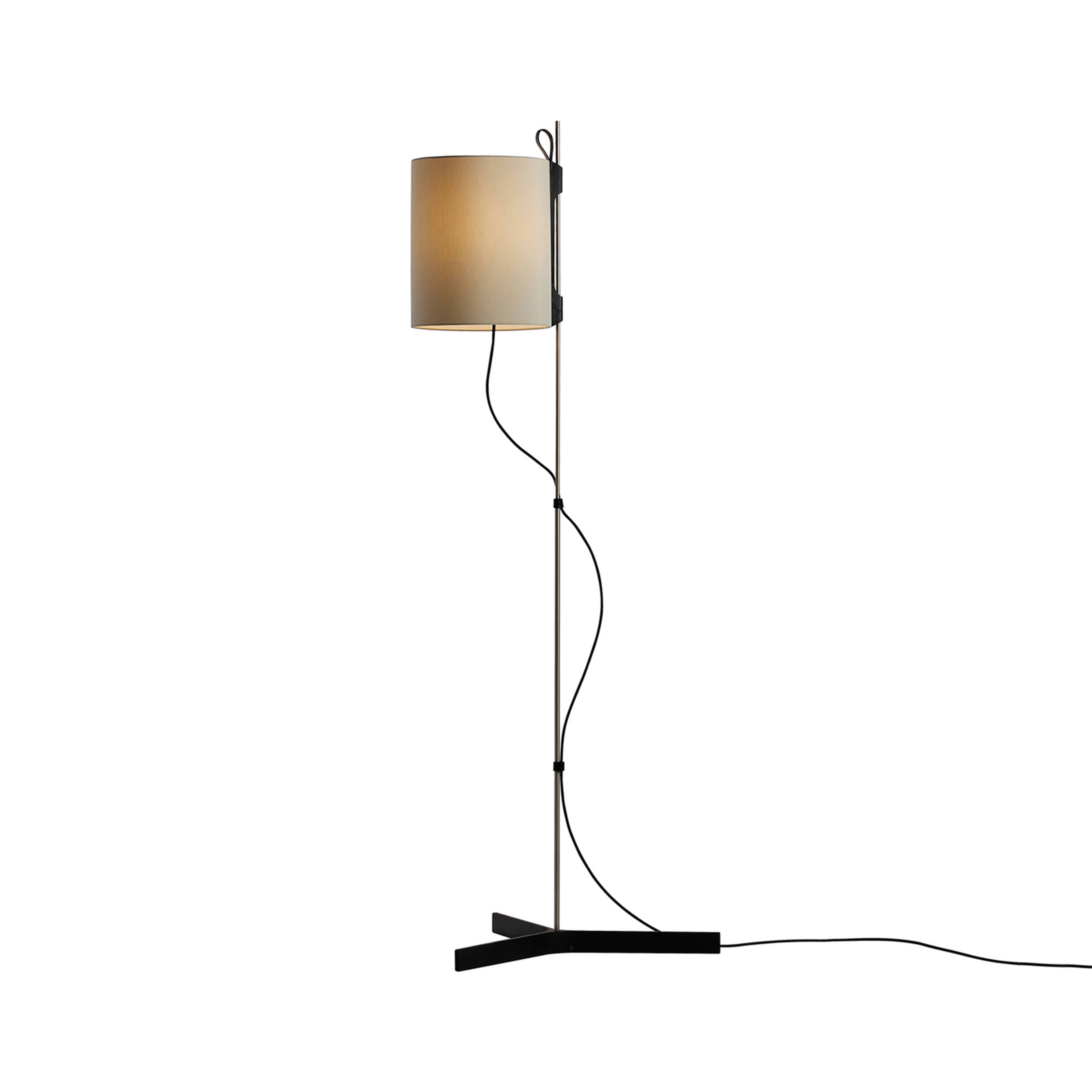 Lampe sur pied Magnetic, Ø 25cm, kaki, chêne noir
