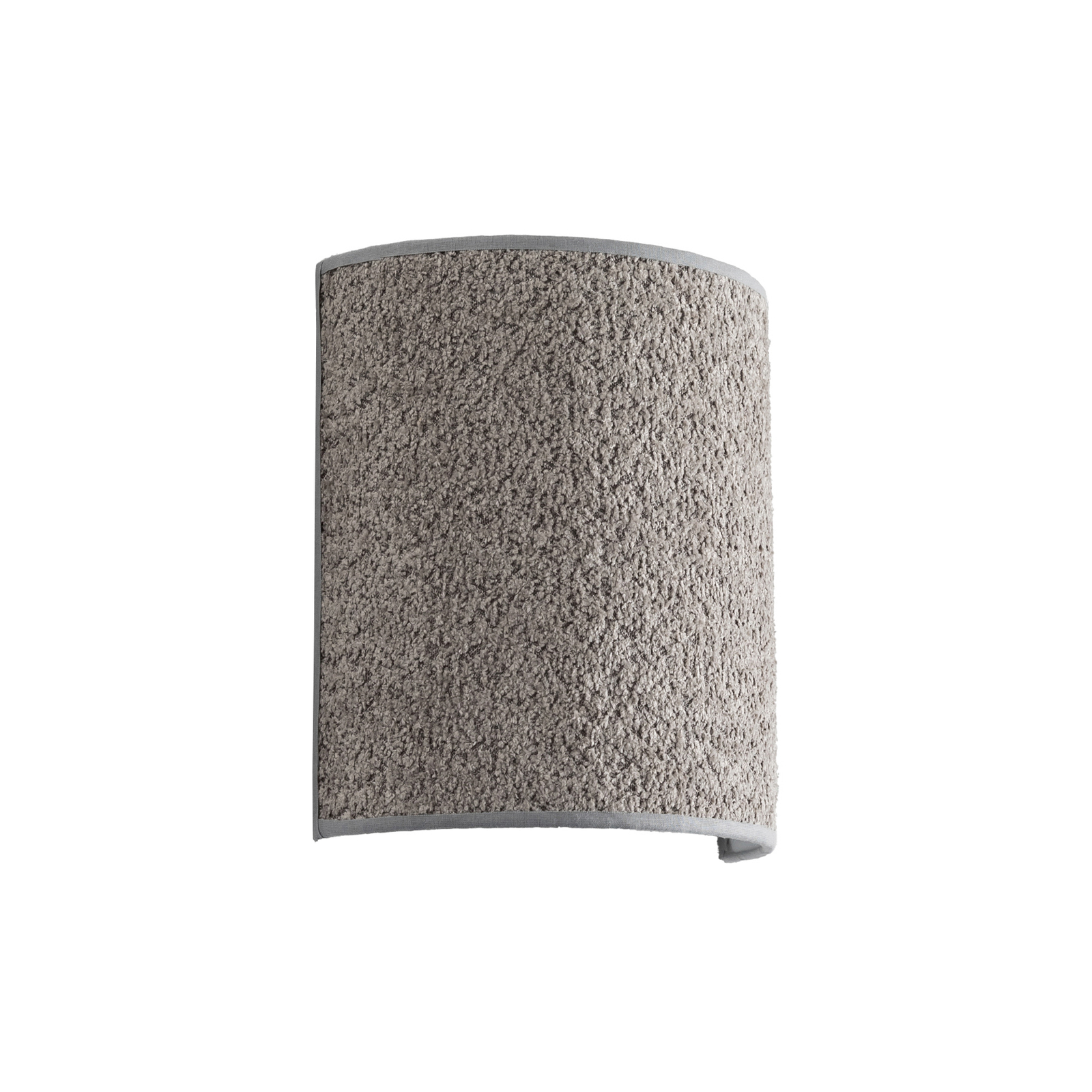 Bouclé wall light made of fabric, grey