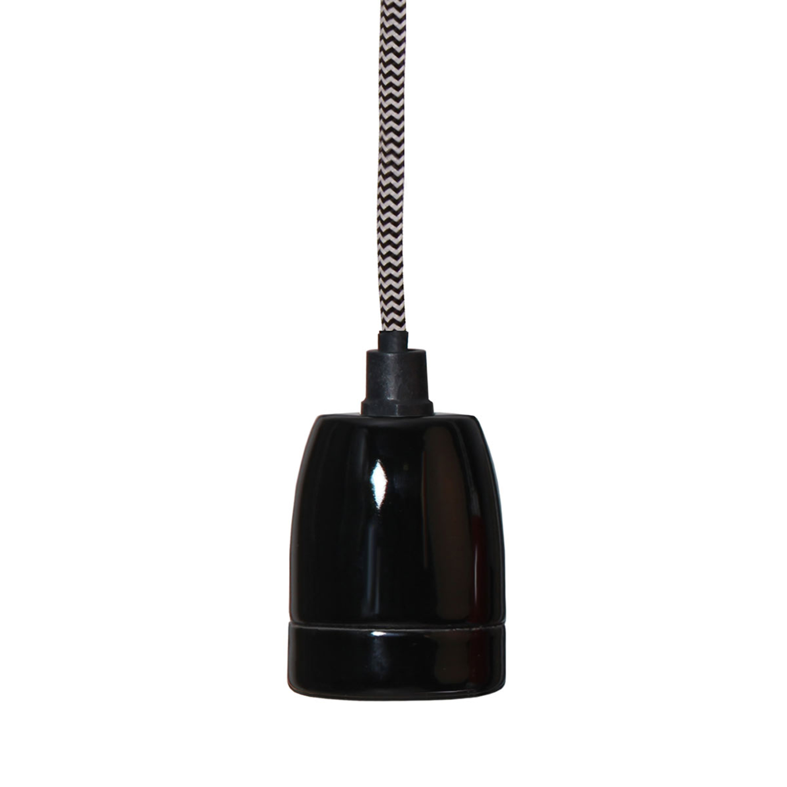 Glaze E27 socket with cable, grey