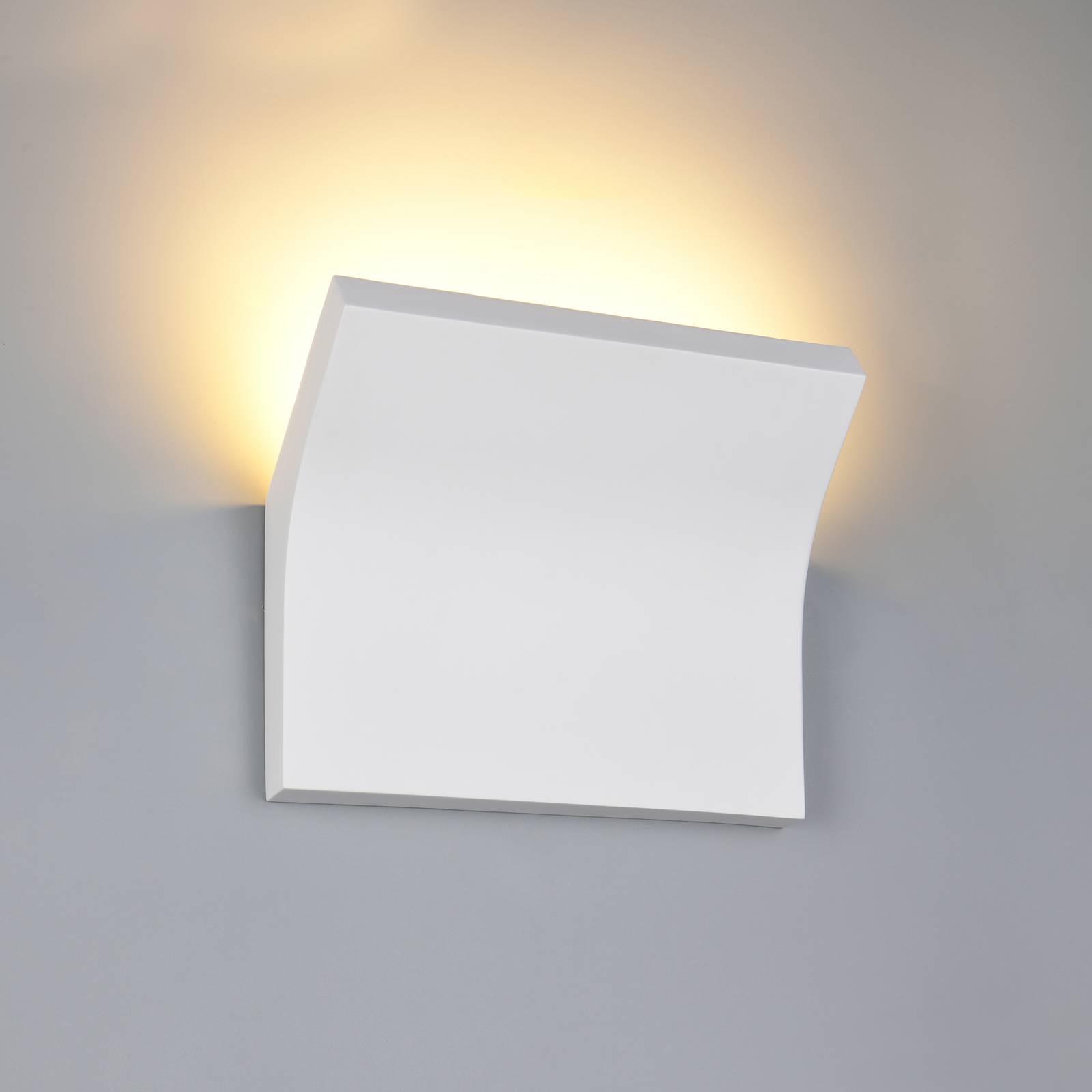 Trio Lighting Wandlamp Vanjura, wit, breedte 24 cm, gips