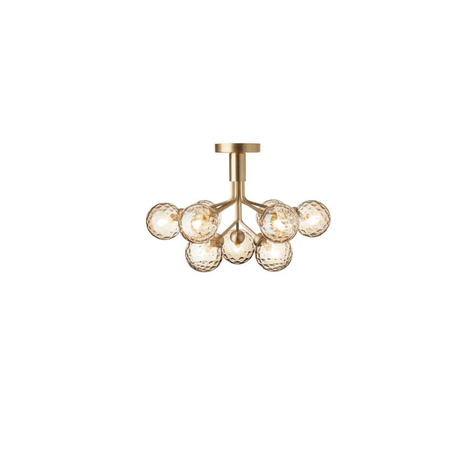Nuura griestu lampa Apiales 9, Ø 60 cm, misiņa/zelta krāsā