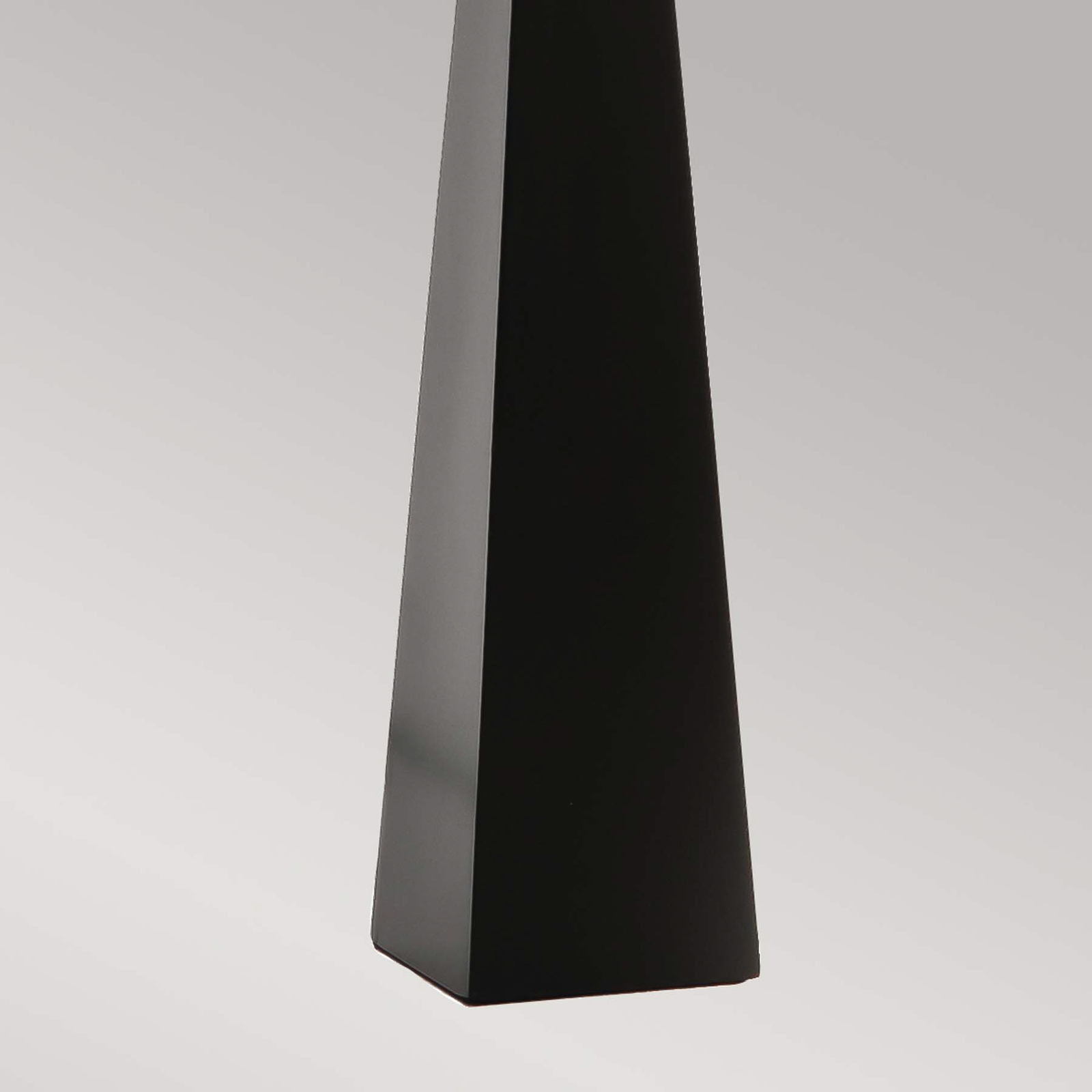 Candeeiro de mesa Ascent, preto, com abajur branco