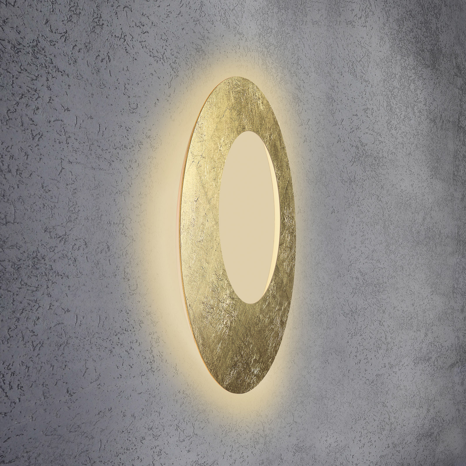 Escale Blade Open LED-Wandleuchte Blattgold