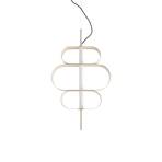 Lucande Audrina LED pendant light, beige, metal, dimmable