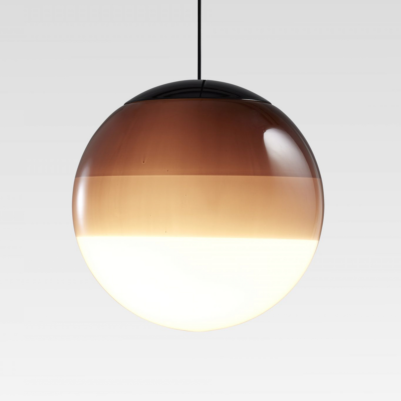 Candeeiro suspenso LED MARSET Dipping Light, Ø 20 cm, castanho