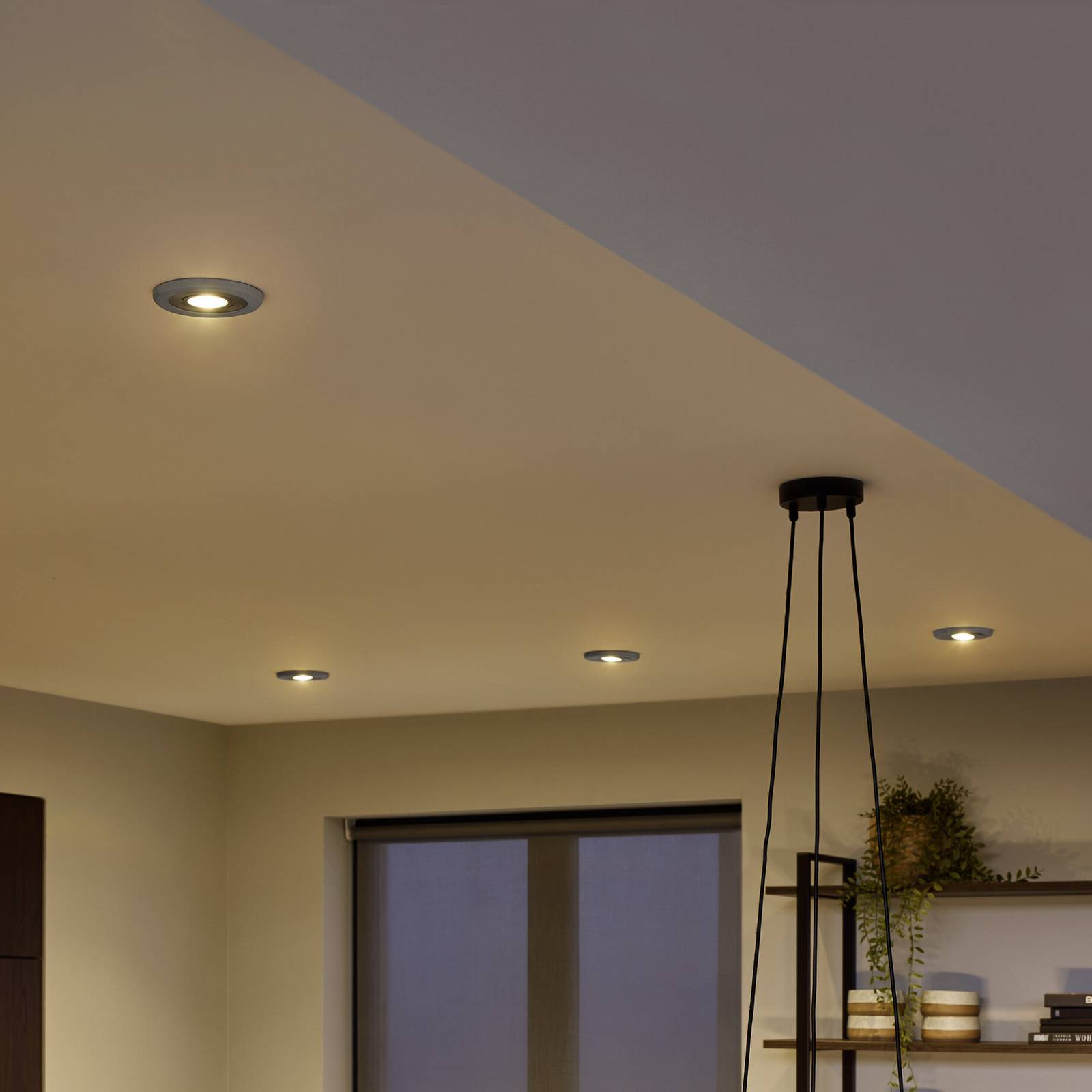 Osram Recessed Spotlight, Concrete White/Nickel, Ø 12 Cm, Gu10 Led