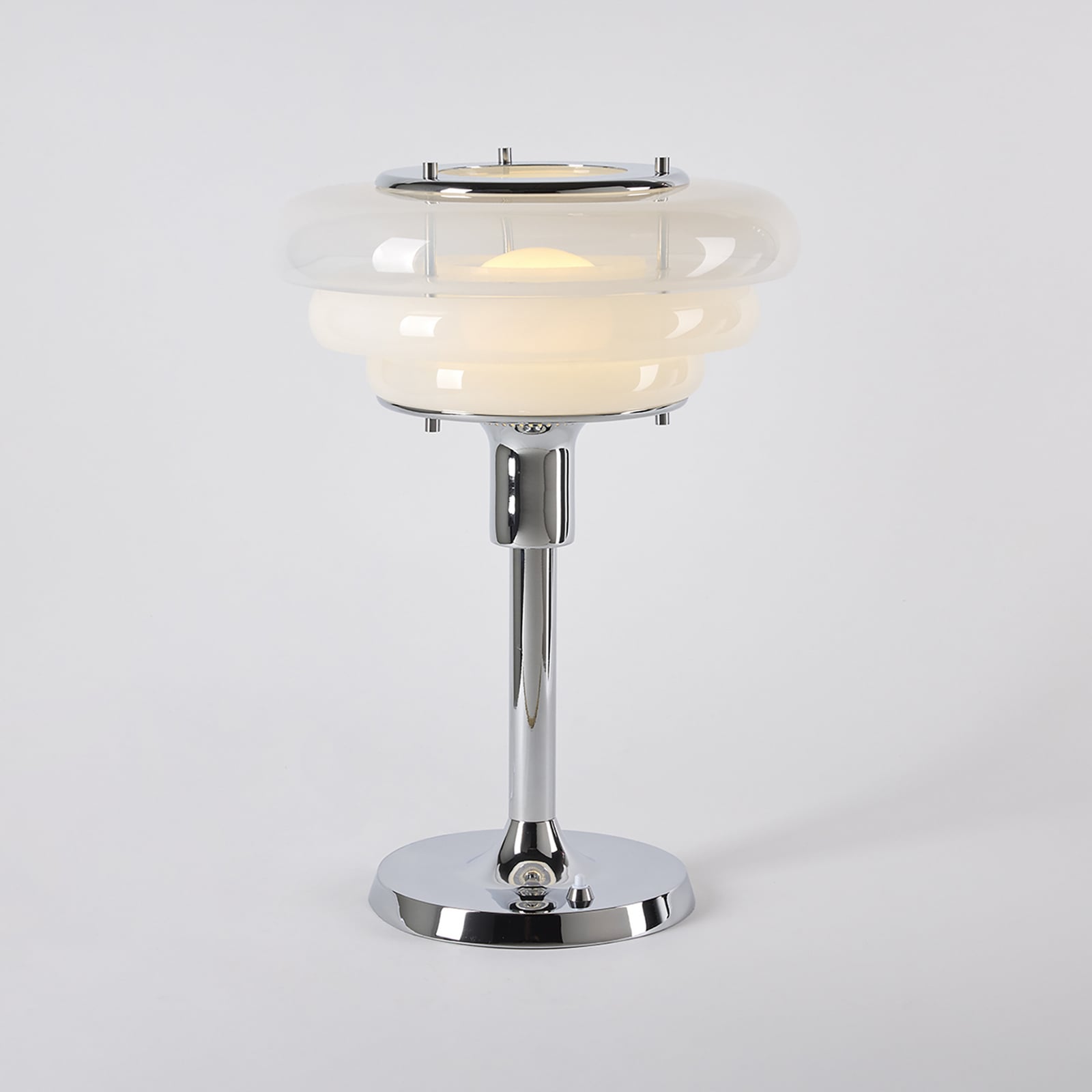 MARKET SET Lampe à poser Sunset, blanc brumeux, verre, E27 MARKET SET Lampe à poser Sunset, blanc brumeux, verre, E27