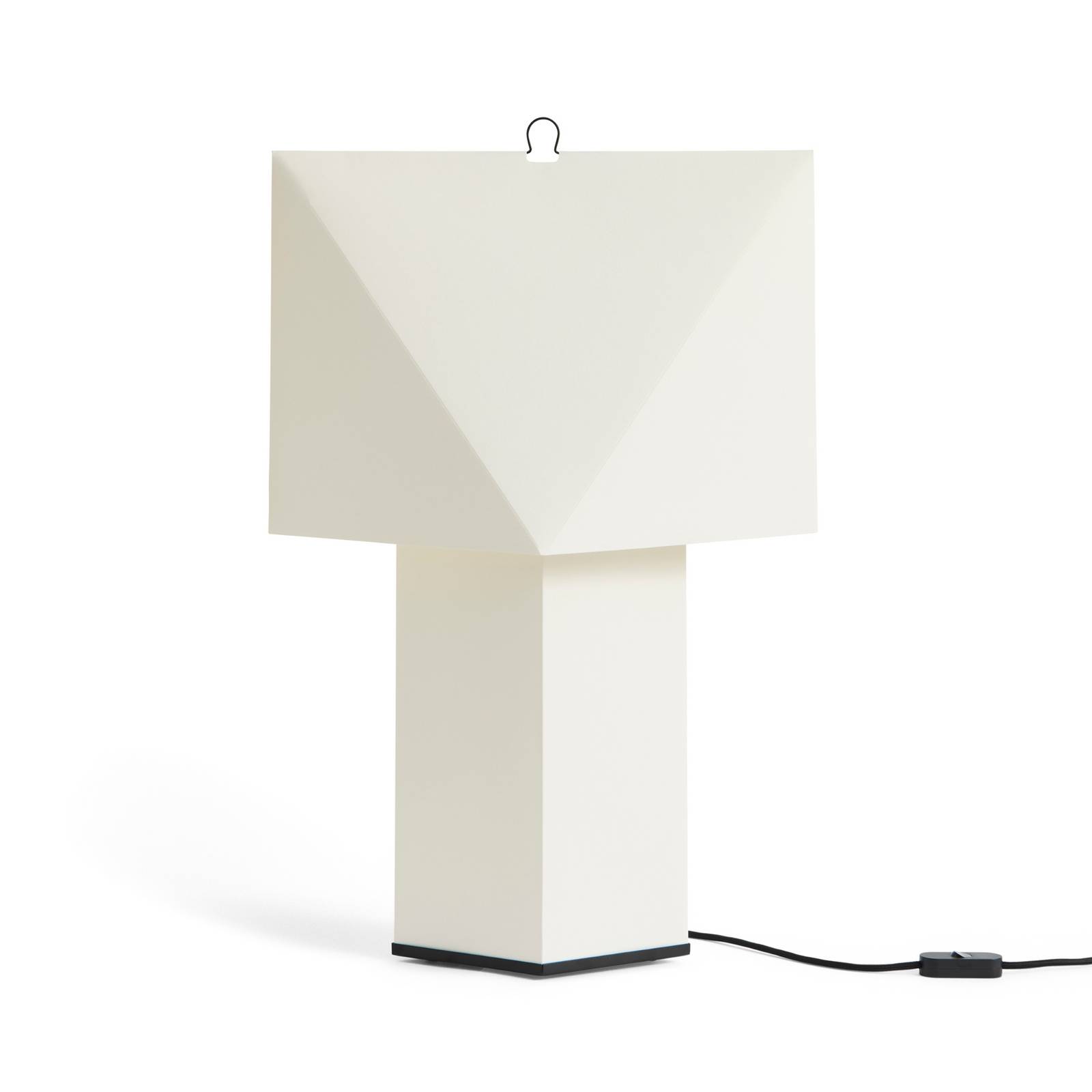 HAY Tischleuchte Aplat, Höhe 66 cm, weiß, Seidenpapier, E27