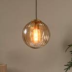 Monsaraz pendant light, Ø 25 cm, amber. Glass, 1-bulb