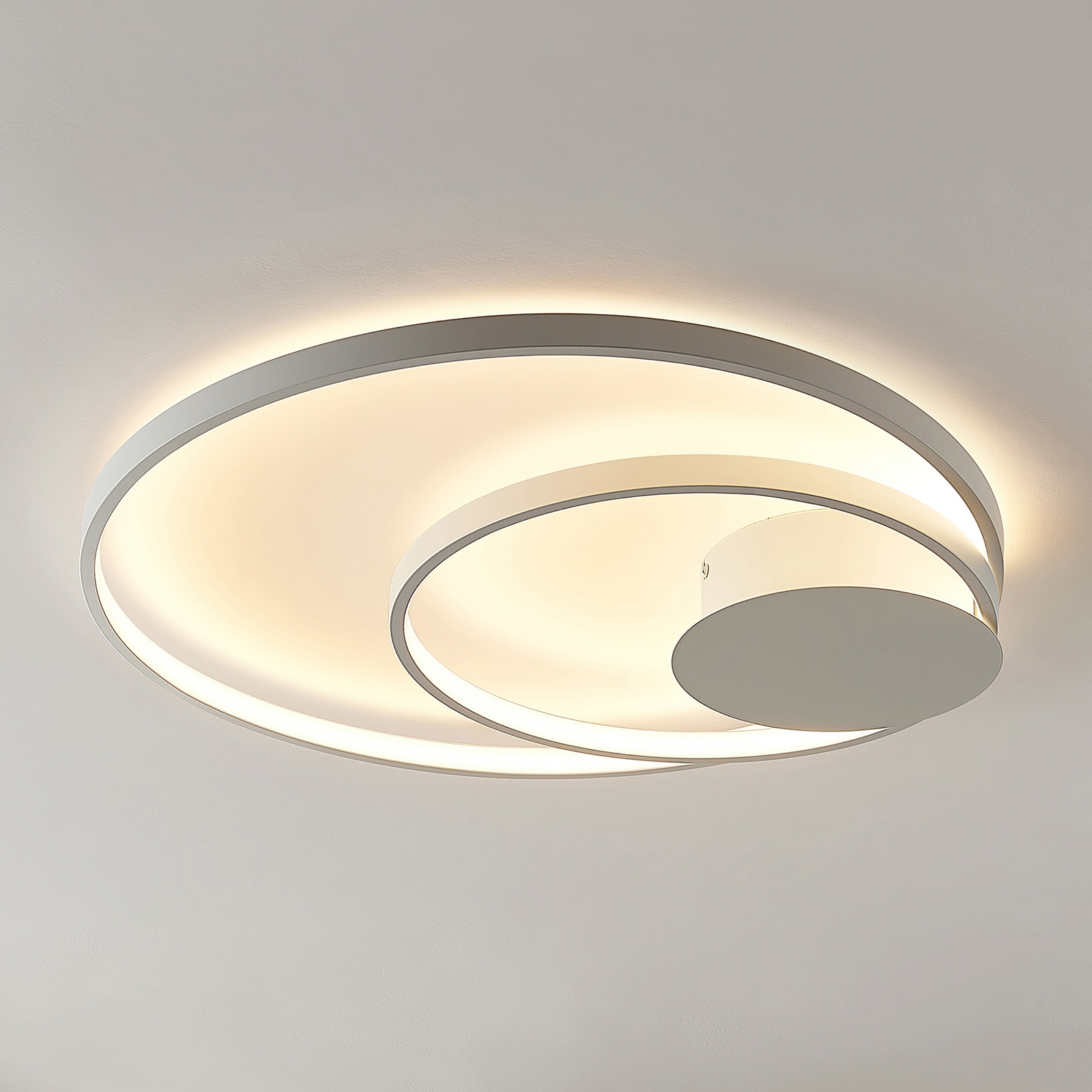 Lindby Nerwin LED осветление за таван, кръгло, бяло
