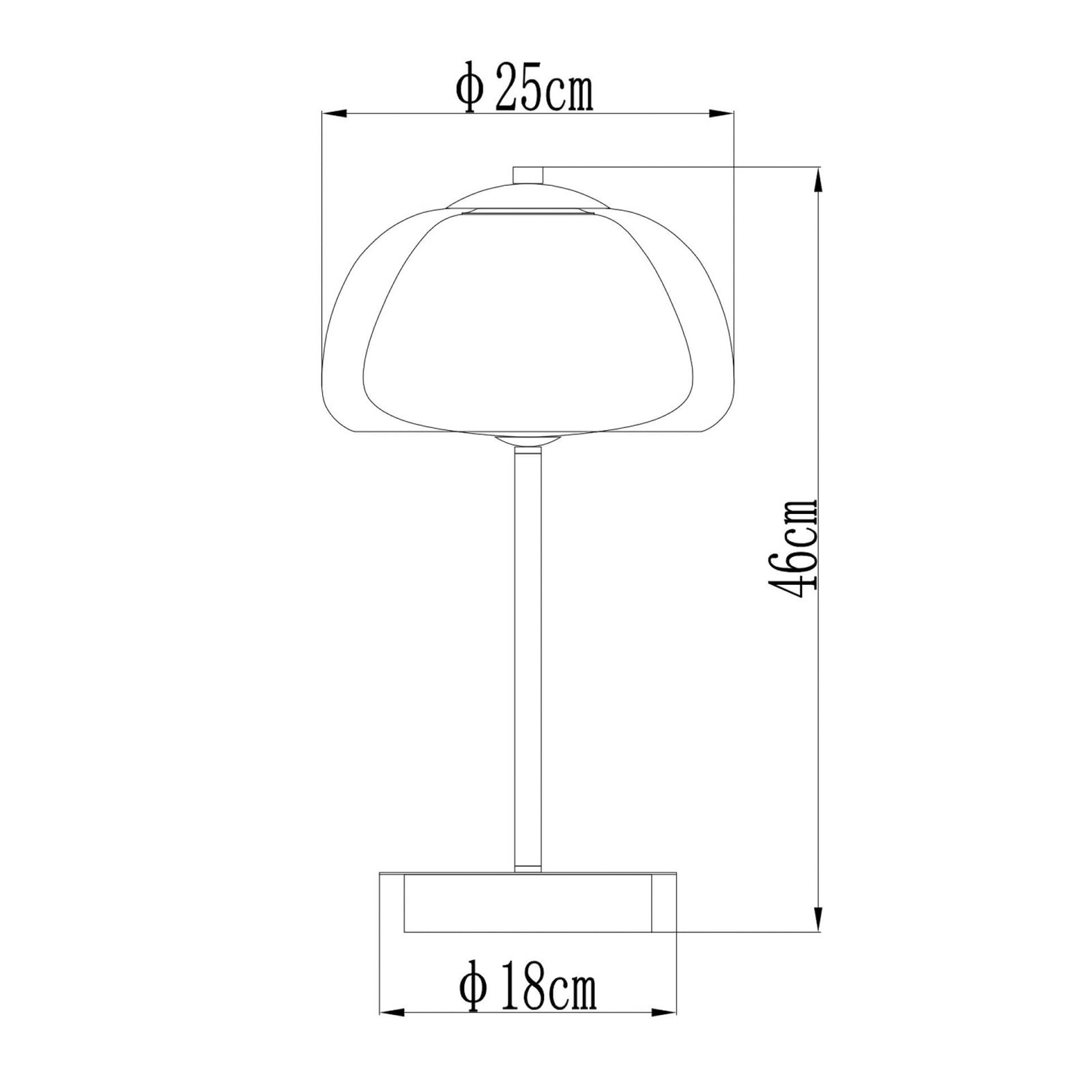 Stolová LED lampa Avila, dymovo šedá/čierna, sklo, CCT, stmievateľné Stolová LED lampa Avila, dymovo šedá/čierna, sklo, CCT, stmievateľné