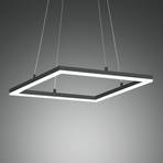 LED-hengelampe Bard, 42x42 cm, antrasitt