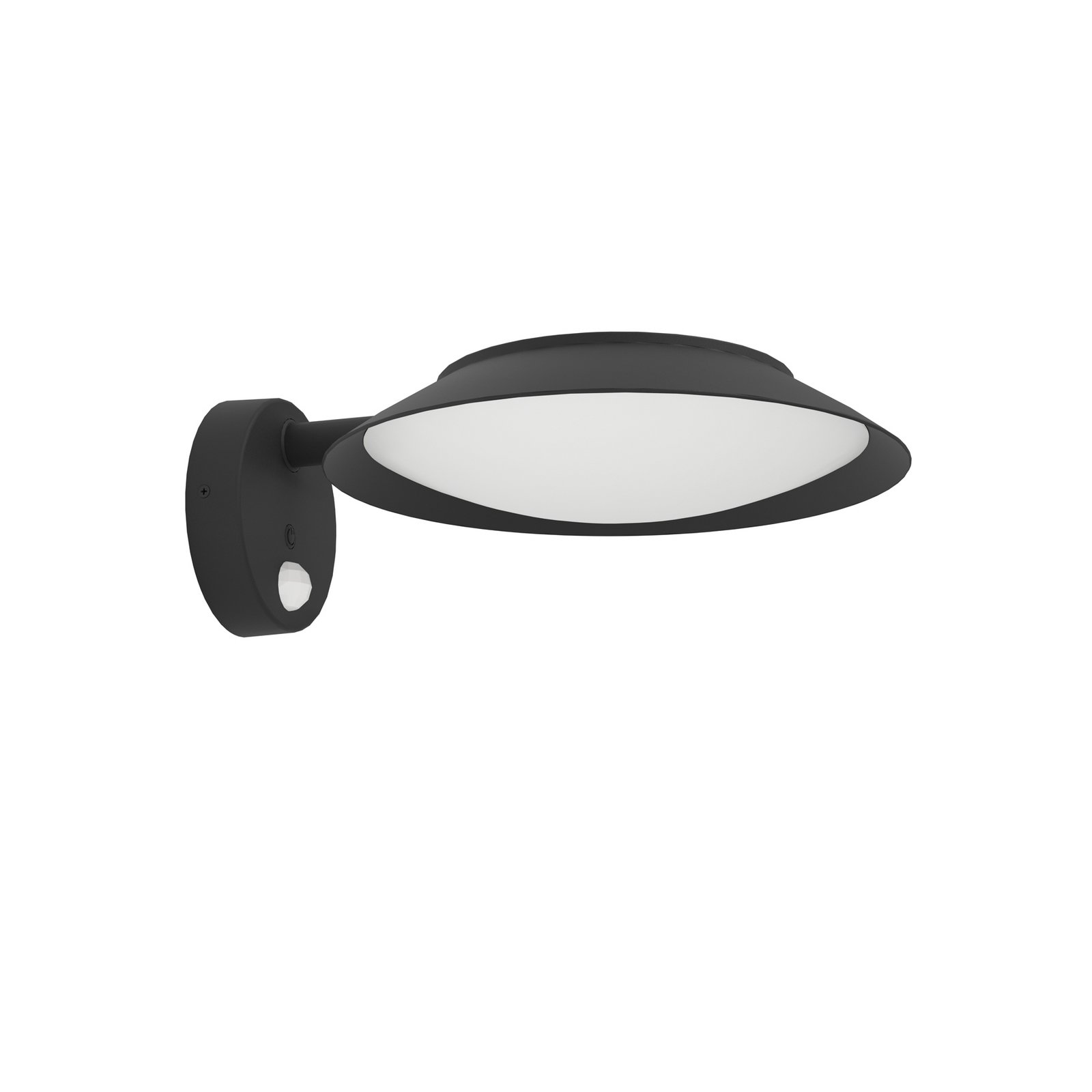 Candeeiro de parede LED solar Cerrisi, largura 10,5 cm, preto, sensor Candeeiro de parede LED solar Cerrisi, largura 10,5 cm, preto, sensor