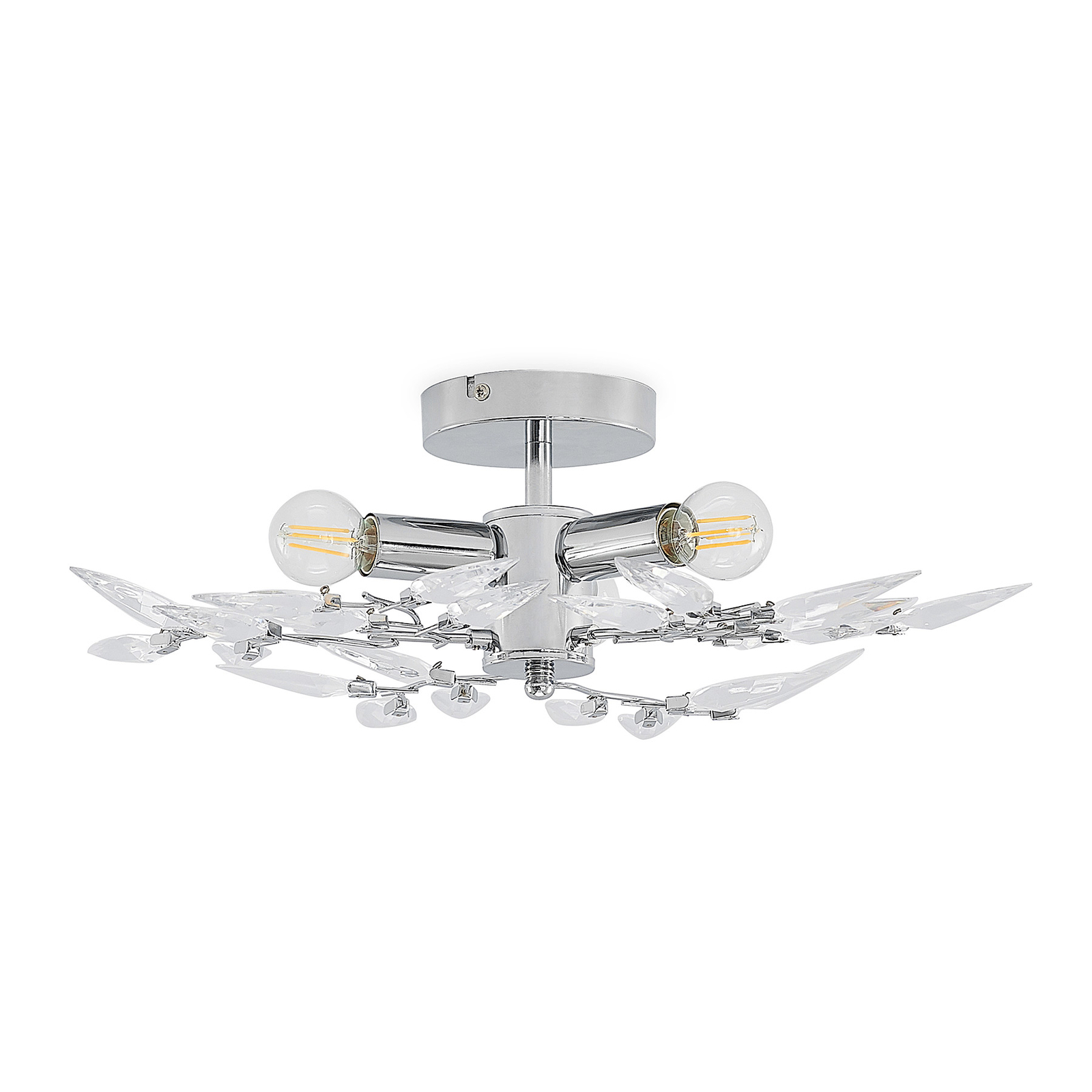 Lindby Nursah plafondlamp, 3-lamps, helder