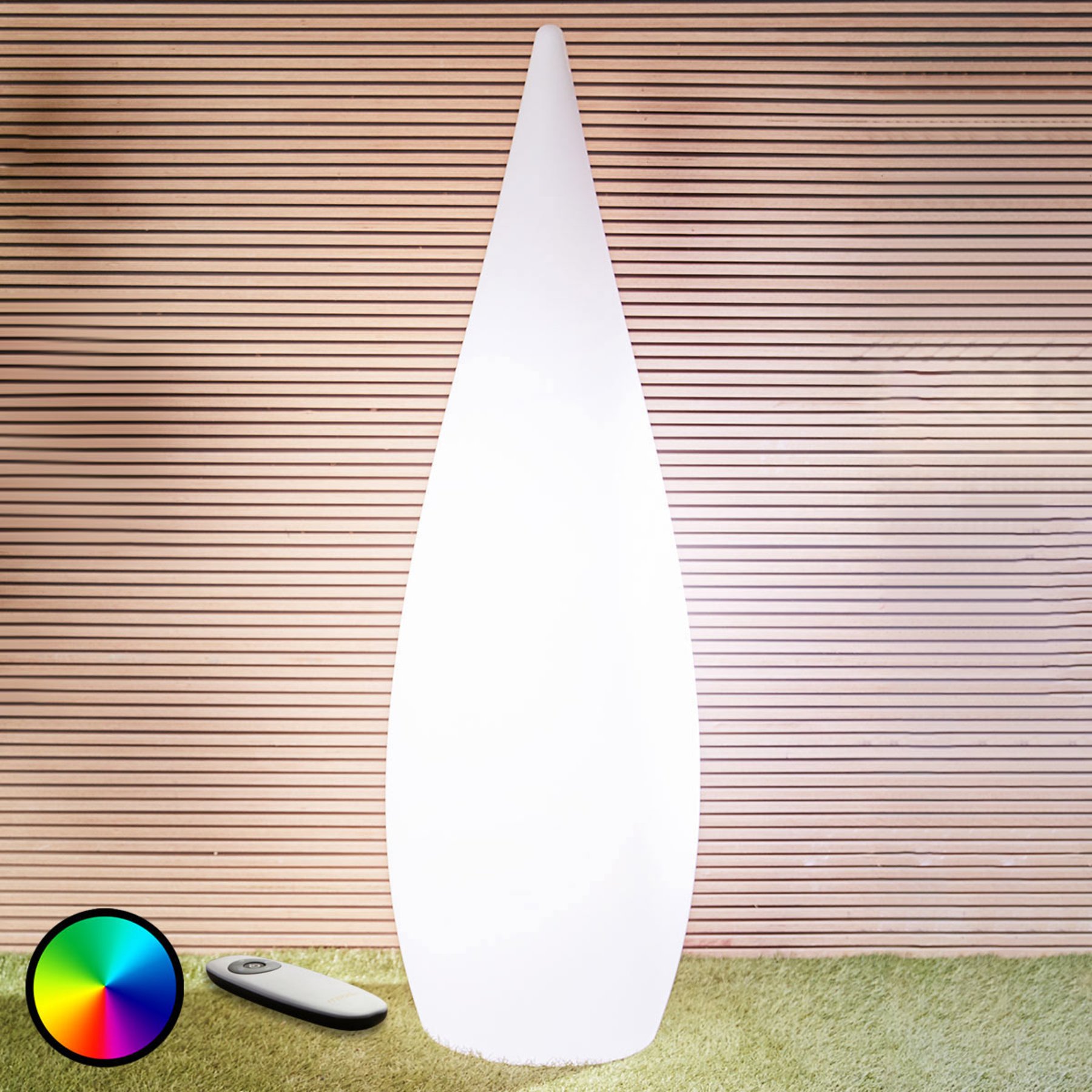 LED decorative outdoor light Mino, 150 cm, Lampenwelt.com, plastic, 5 W, energy efficiency: A+, H: 150 cm