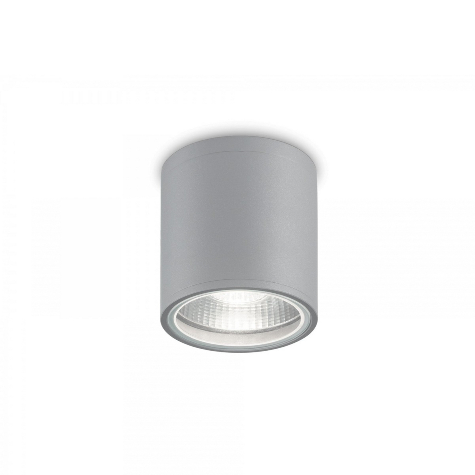 Candeeiro de teto Ideal Lux Gun, cinzento, alumínio, IP44, GU10 Candeeiro de teto Ideal Lux Gun, cinzento, alumínio, IP44, GU10