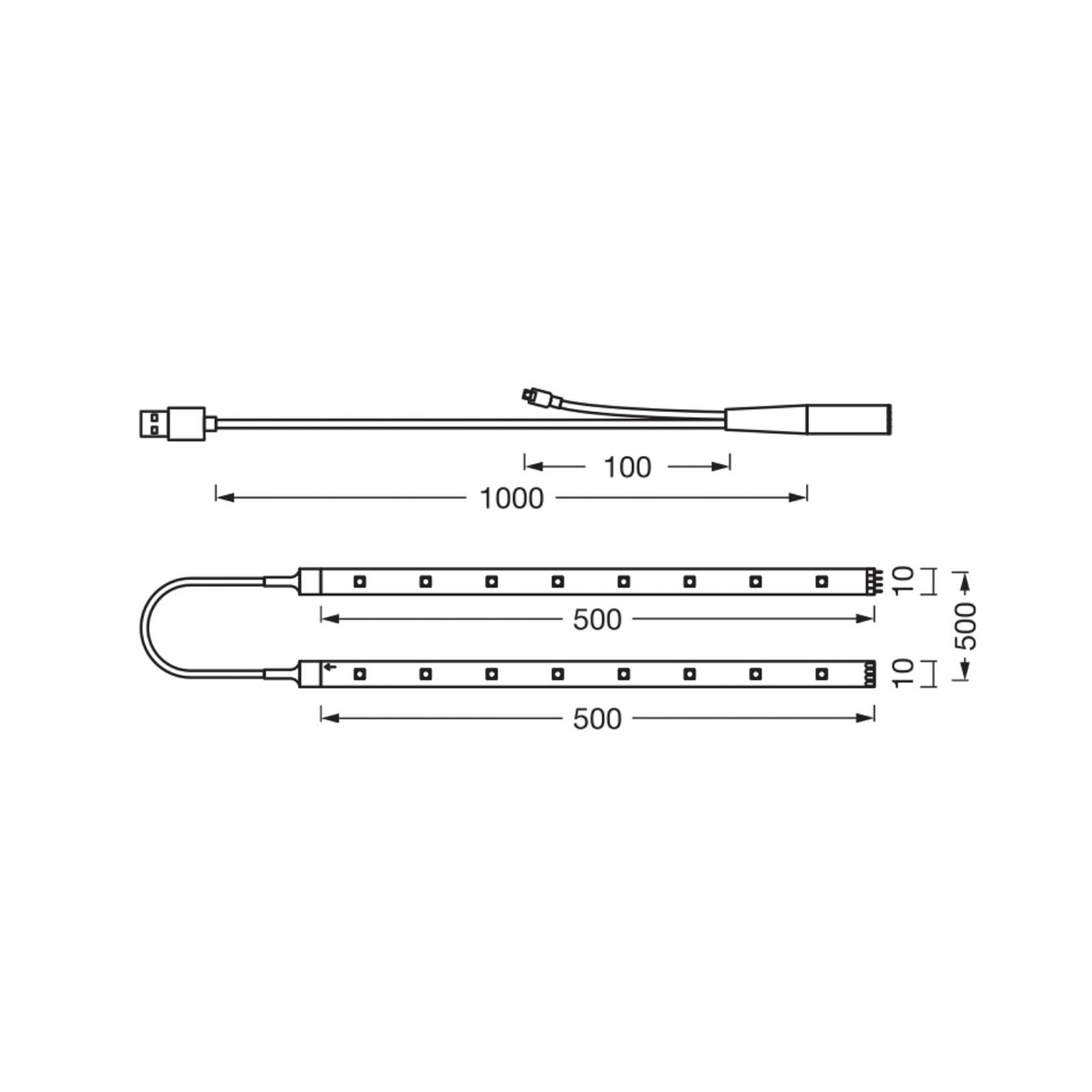 Taśma LED OSRAM FLEX TV MOOD LIGHT, 150 cm, RGB, USB, 4 W