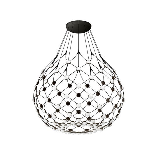 Mesh Pendelleuchte Ø80xH60 Phase 2m Black - Luceplan